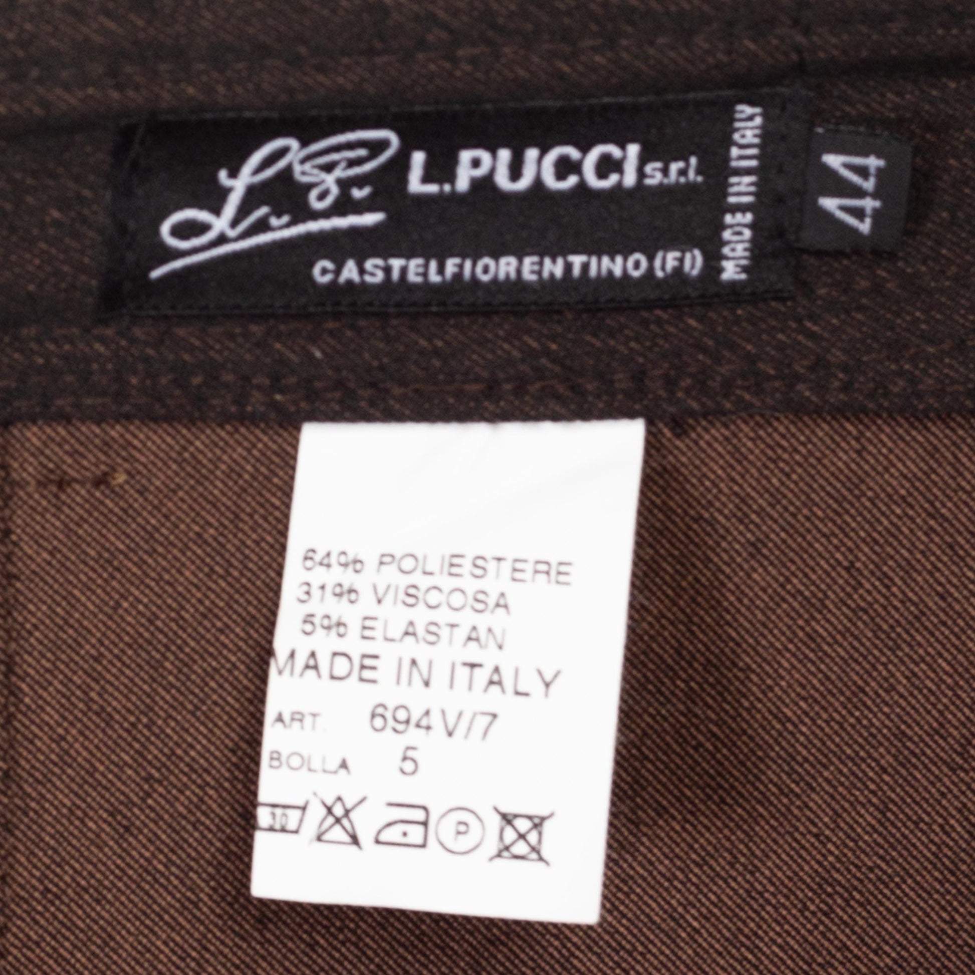 Medium Y2K Dark Brown Threaded Trim Mid Rise Pants | Vintage Straight Leg Faux Leather Trim Trousers