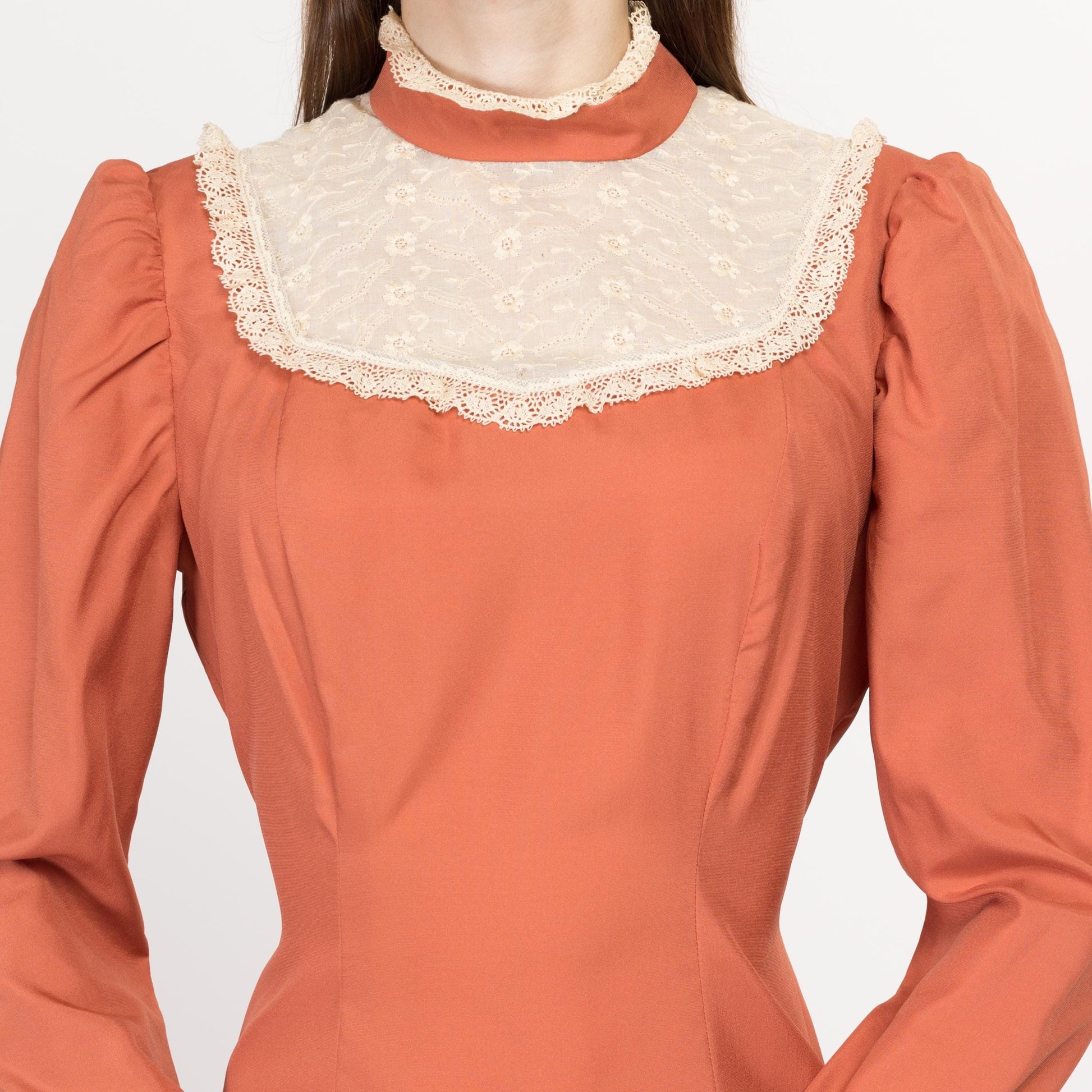 vintage dresses orange county Vintage Beverly Paige Dress Orange 1960-70's Hippie Boho Gypsy Cottagecore Maxi