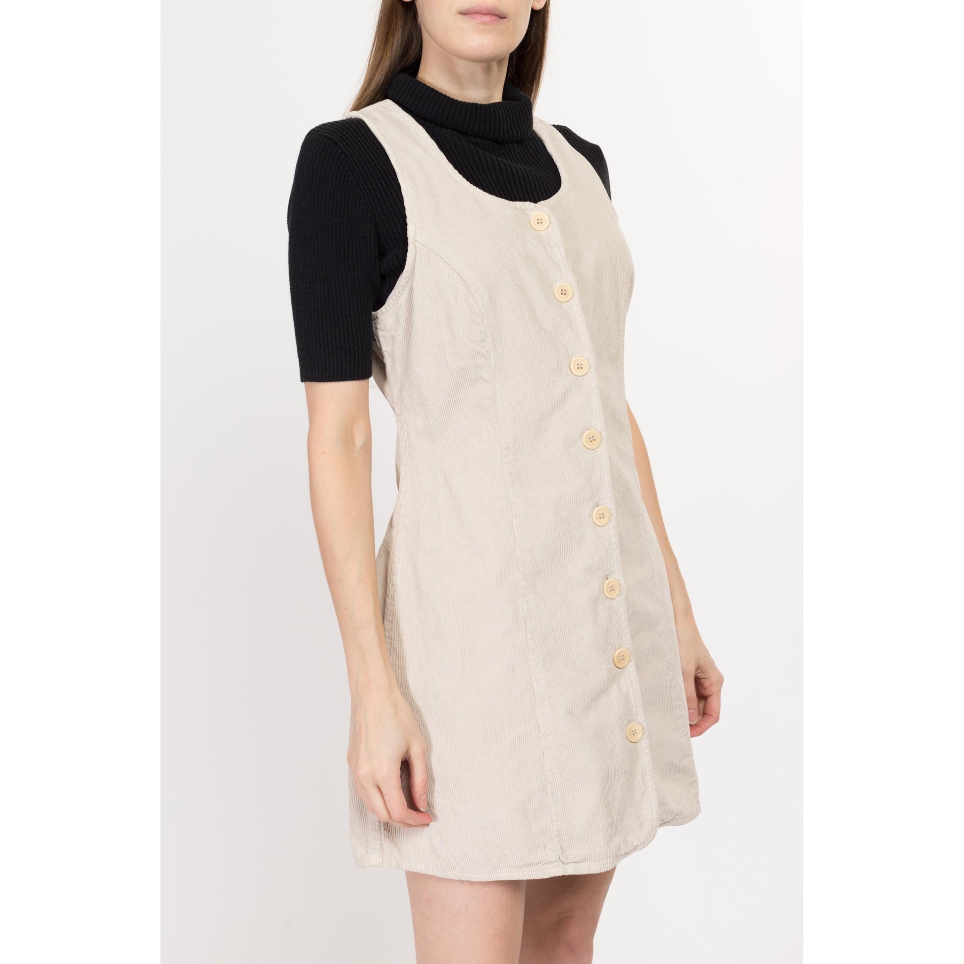 corduroy jumper dress women Milumia V Neck Overall 2026 Spring Mini Pinafore Dress at Amazon Women's Clothing store 98% cotton/ 2% spandex Front pockets Apple embroidery Machine wash cold/tumble dry low KJP logo brass hardware Imported Women's Corduroy Pinafore Dress, Vintage