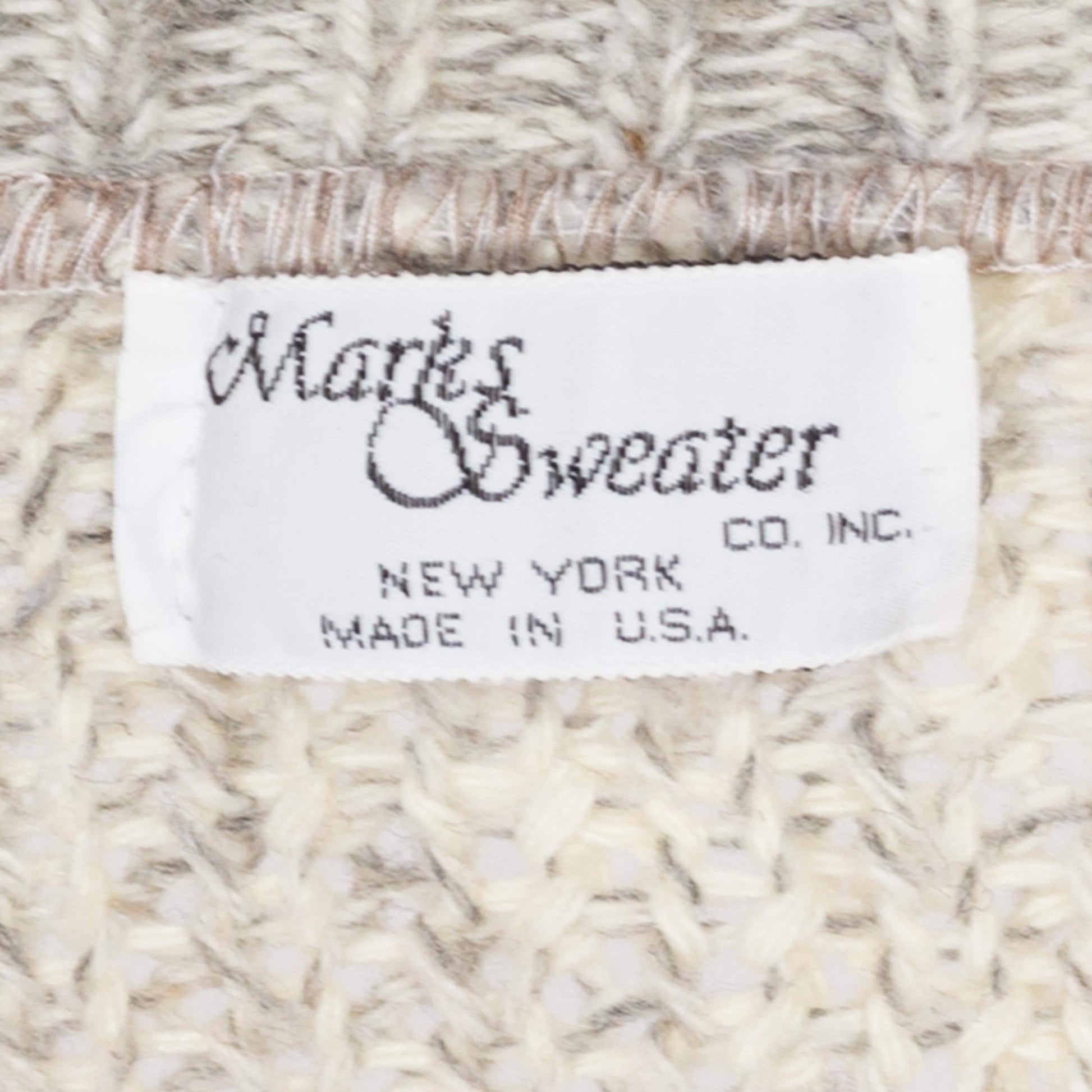 Med-Lrg 80s Grey & Cream Slouchy Knit Sweater | Vintage Plaid Chunky Knit Pullover Jumper