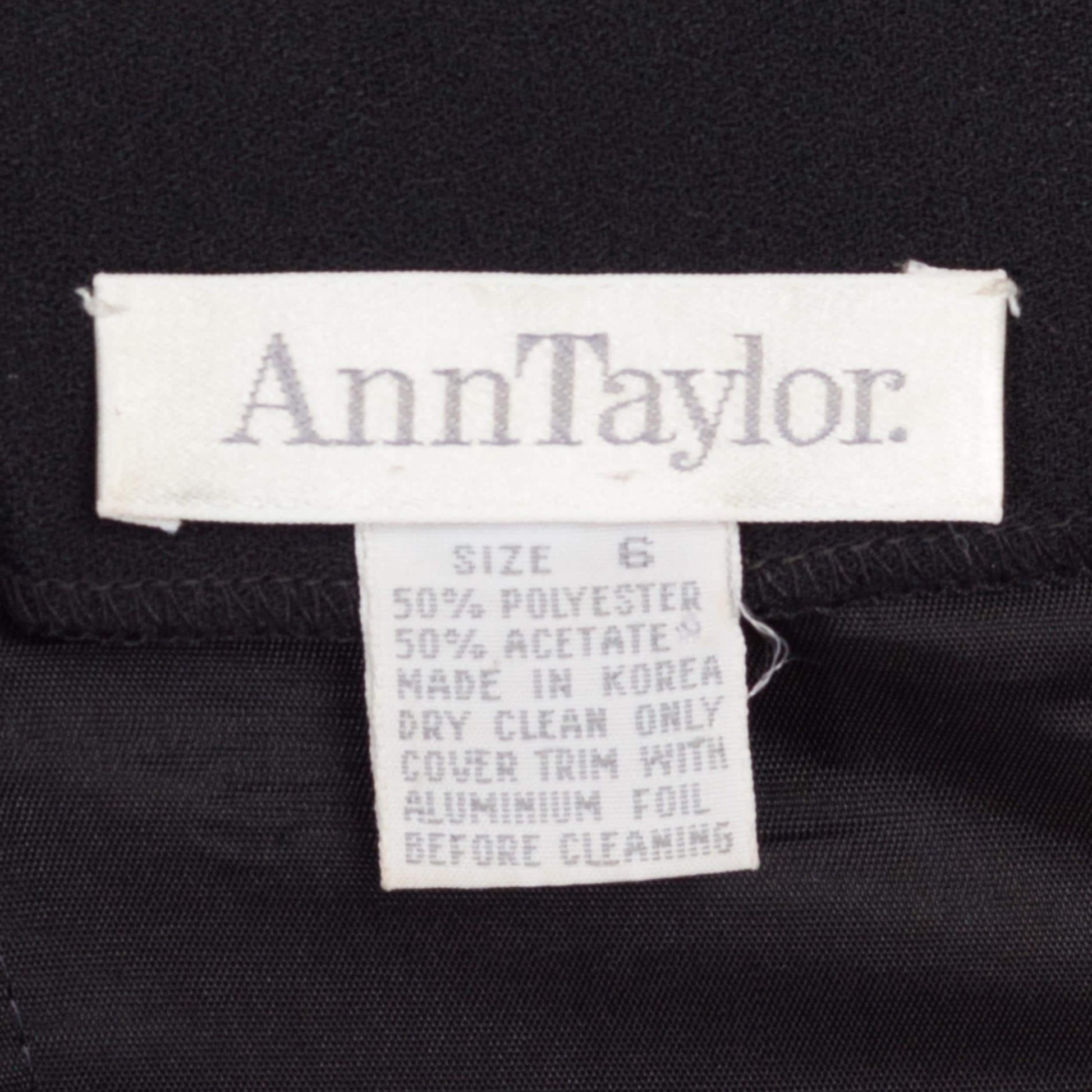 Small 90s Black Jeweled Chain Strap Mini Dress Size 6 | Vintage Ann Taylor Sleeveless Cocktail Party Dress