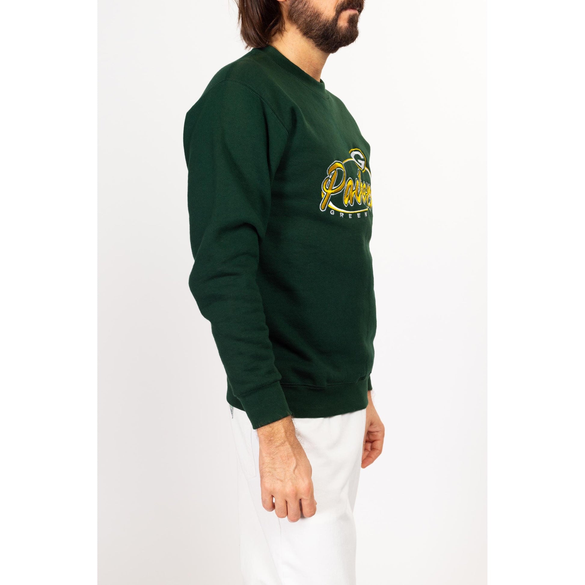 Small 90s Green Bay Packers Sweatshirt NWT | Vintage Deadstock NFL Football Graphic Crewneck Pullover