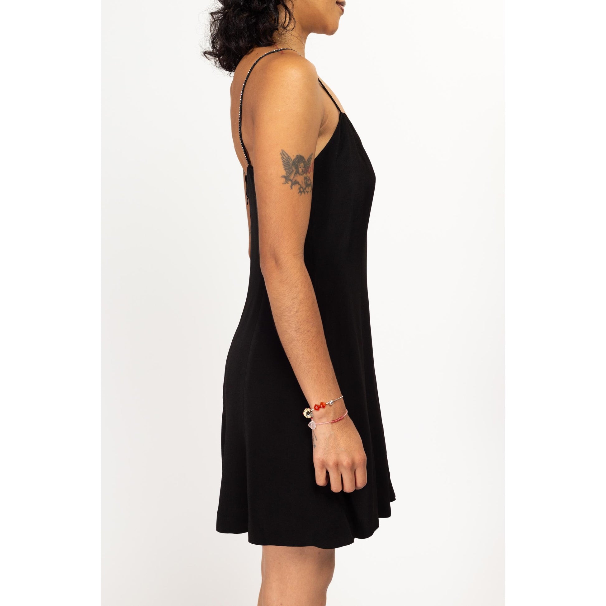 Spaghetti Strap Black Skater Dresses For Juniors Medium 90s Black Jeweled Strap Mini Party Dress Spaghetti Strap Black Skater Dresses For Juniors Medium 90s Black Jeweled Strap Mini Party Dress