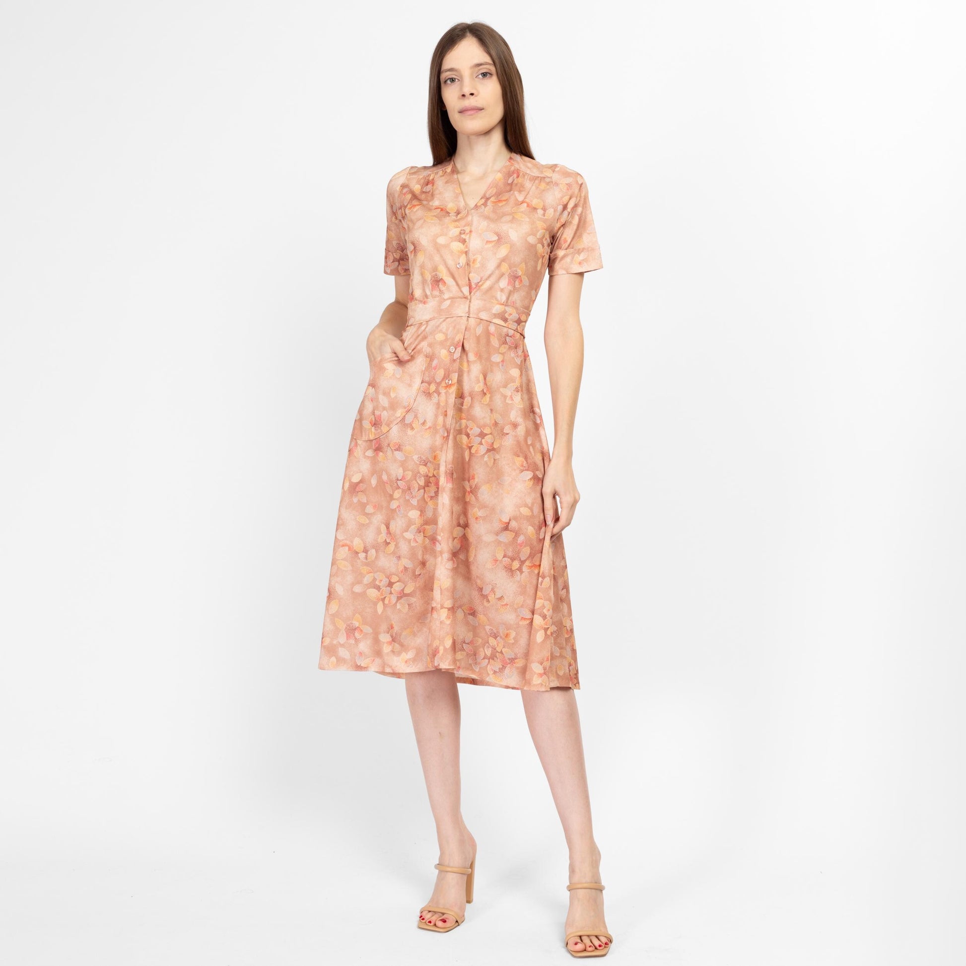 70s floral midi dress 70s Floral Midi Dress