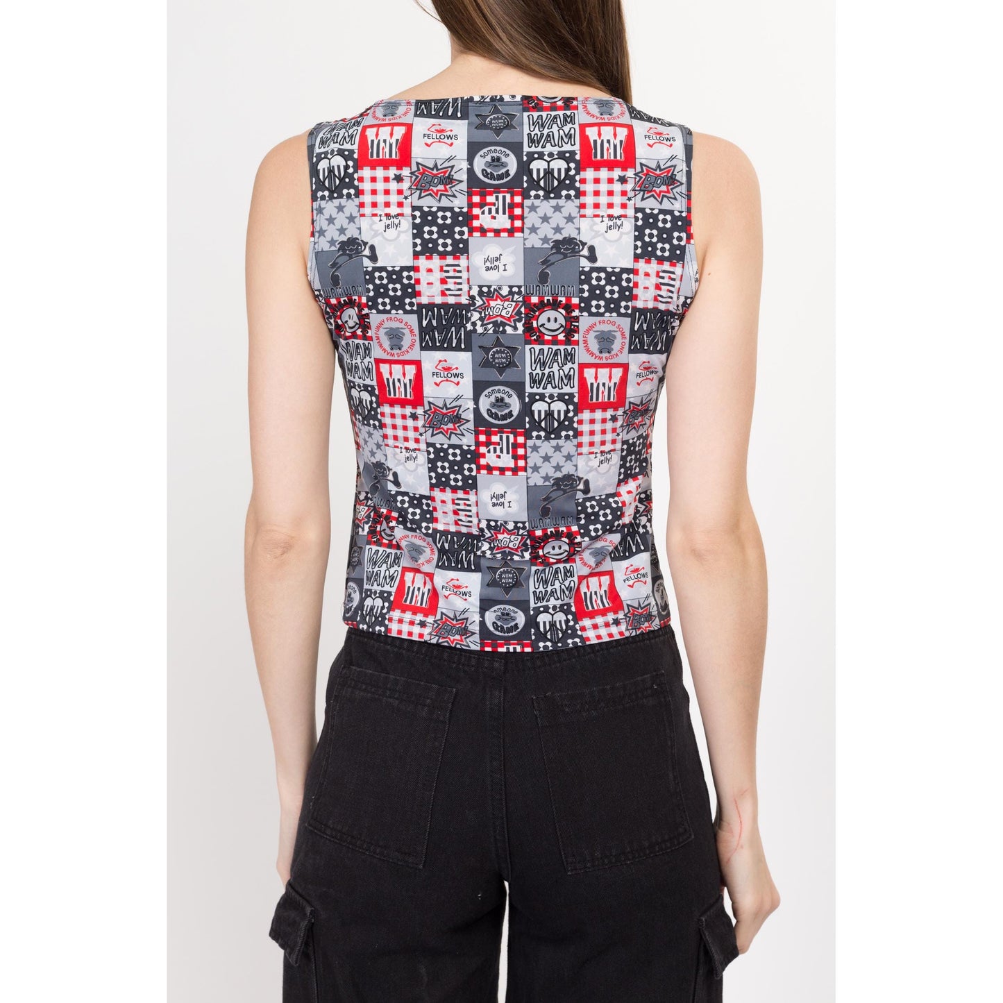 Small Y2K Pop Art Graphic Cropped Tank