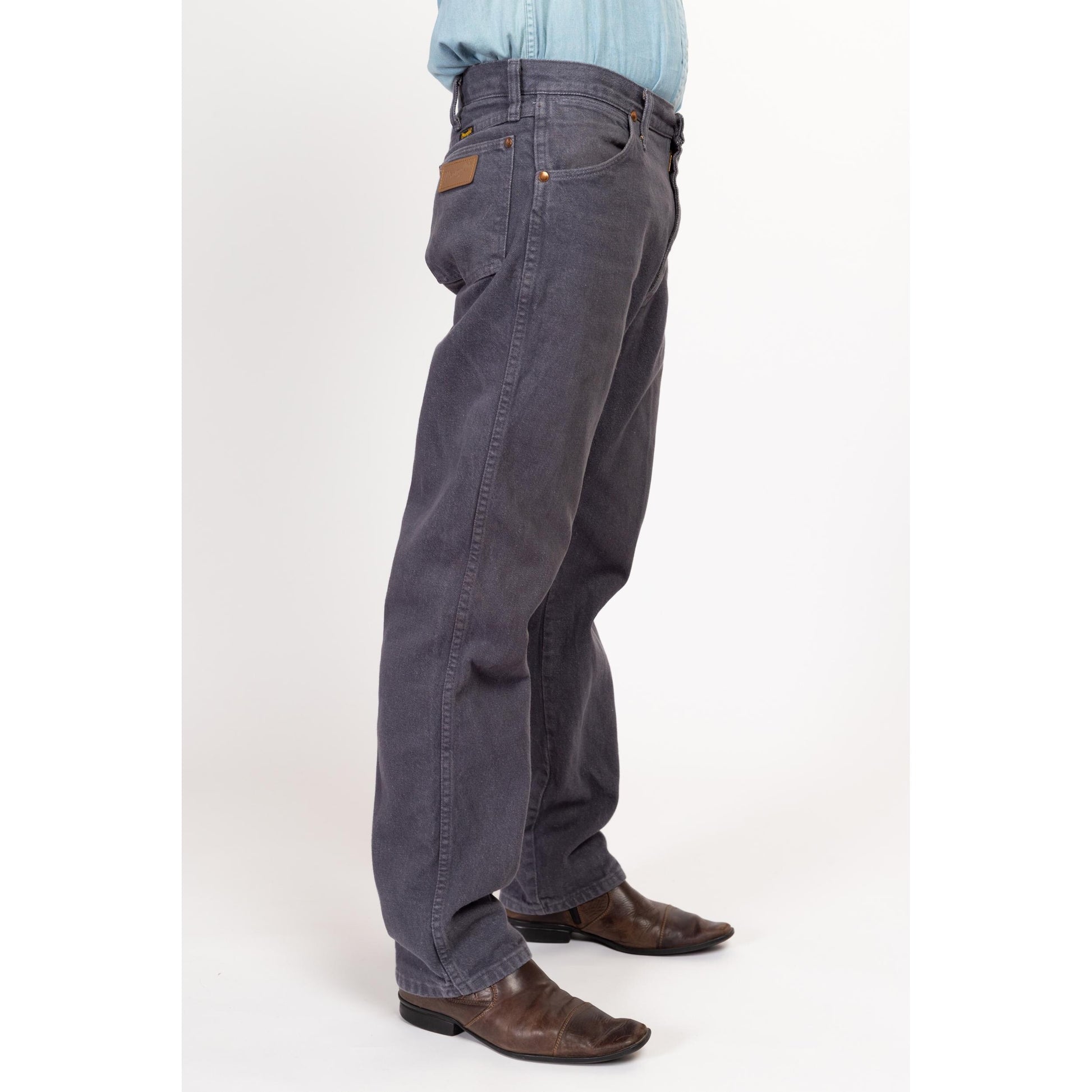 32x32 90s Wrangler Grey Denim Jeans | Vintage Relaxed Fit Bootcut Jeans