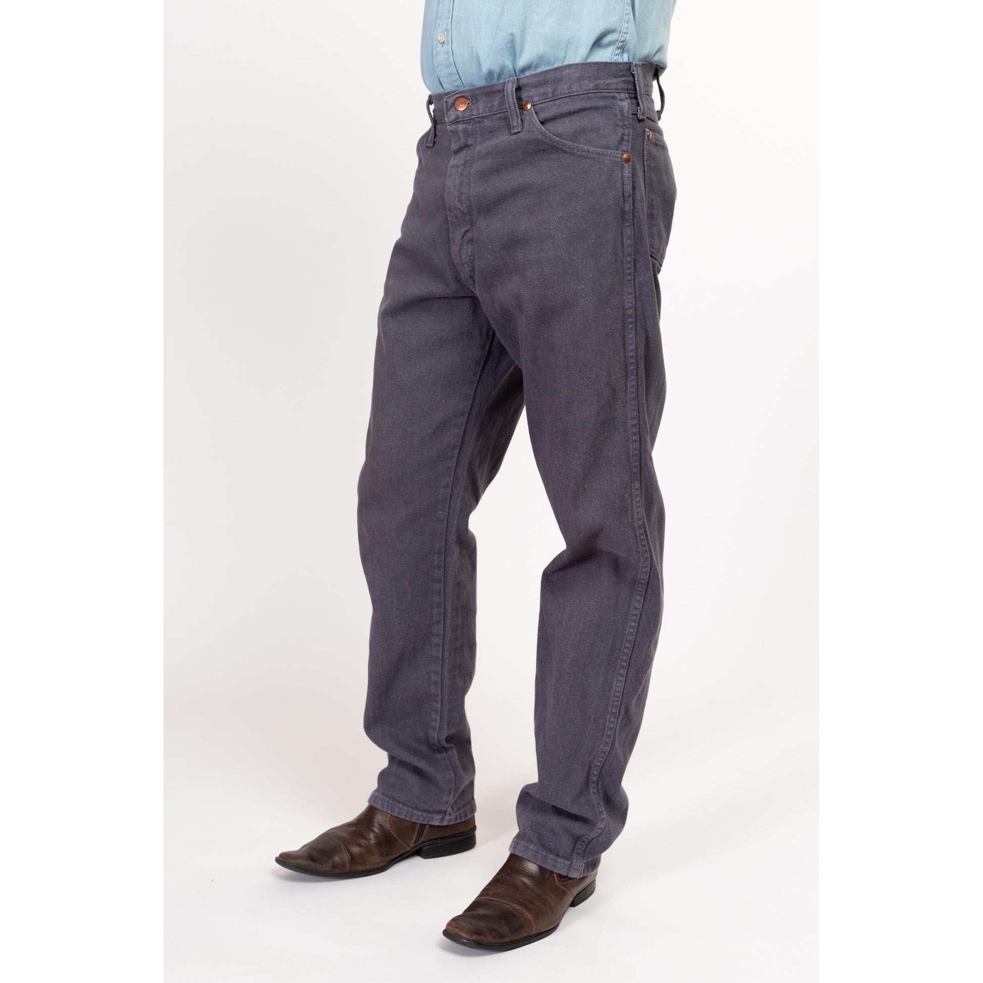 32x32 90s Wrangler Grey Denim Jeans | Vintage Relaxed Fit Bootcut Jeans