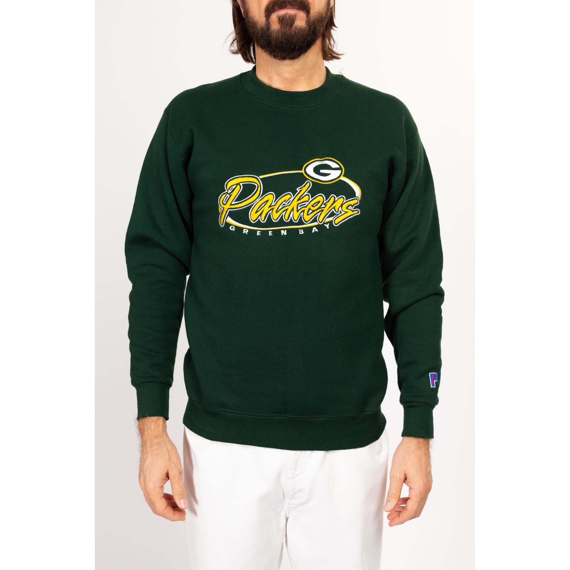 Small 90s Green Bay Packers Sweatshirt NWT | Vintage Deadstock NFL Football Graphic Crewneck Pullover