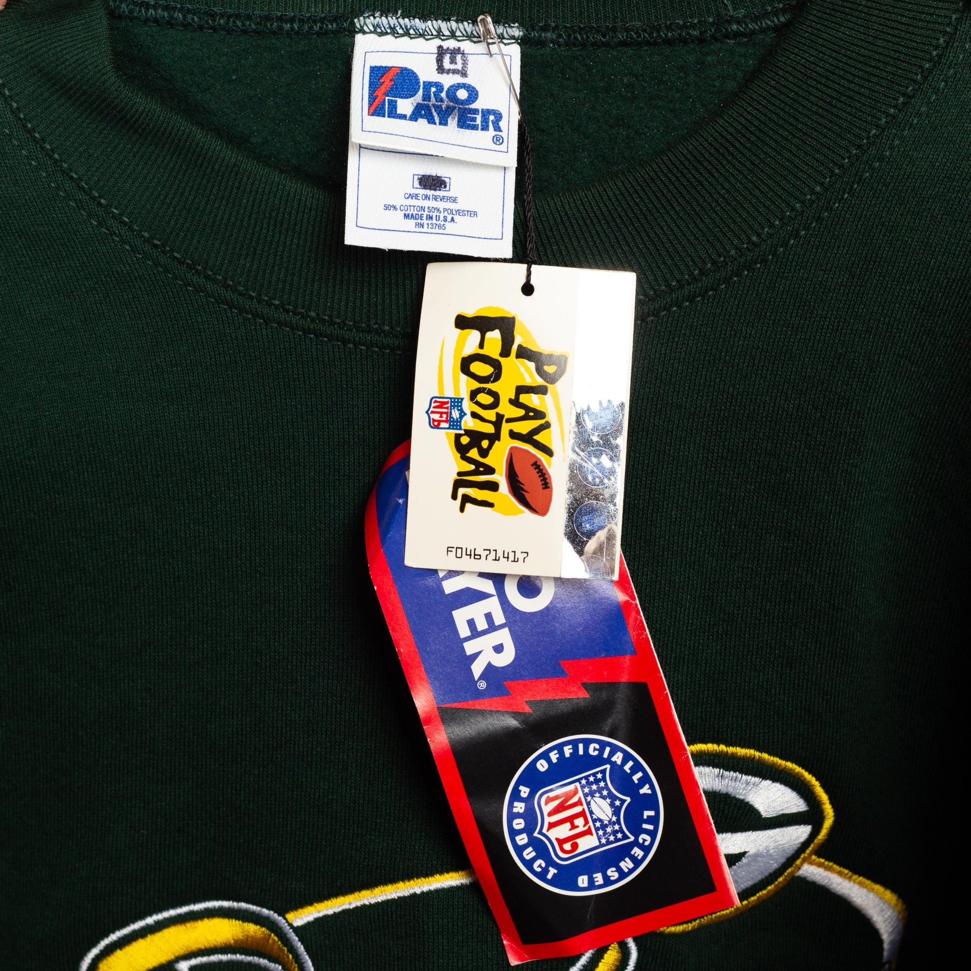 Small 90s Green Bay Packers Sweatshirt NWT | Vintage Deadstock NFL Football Graphic Crewneck Pullover