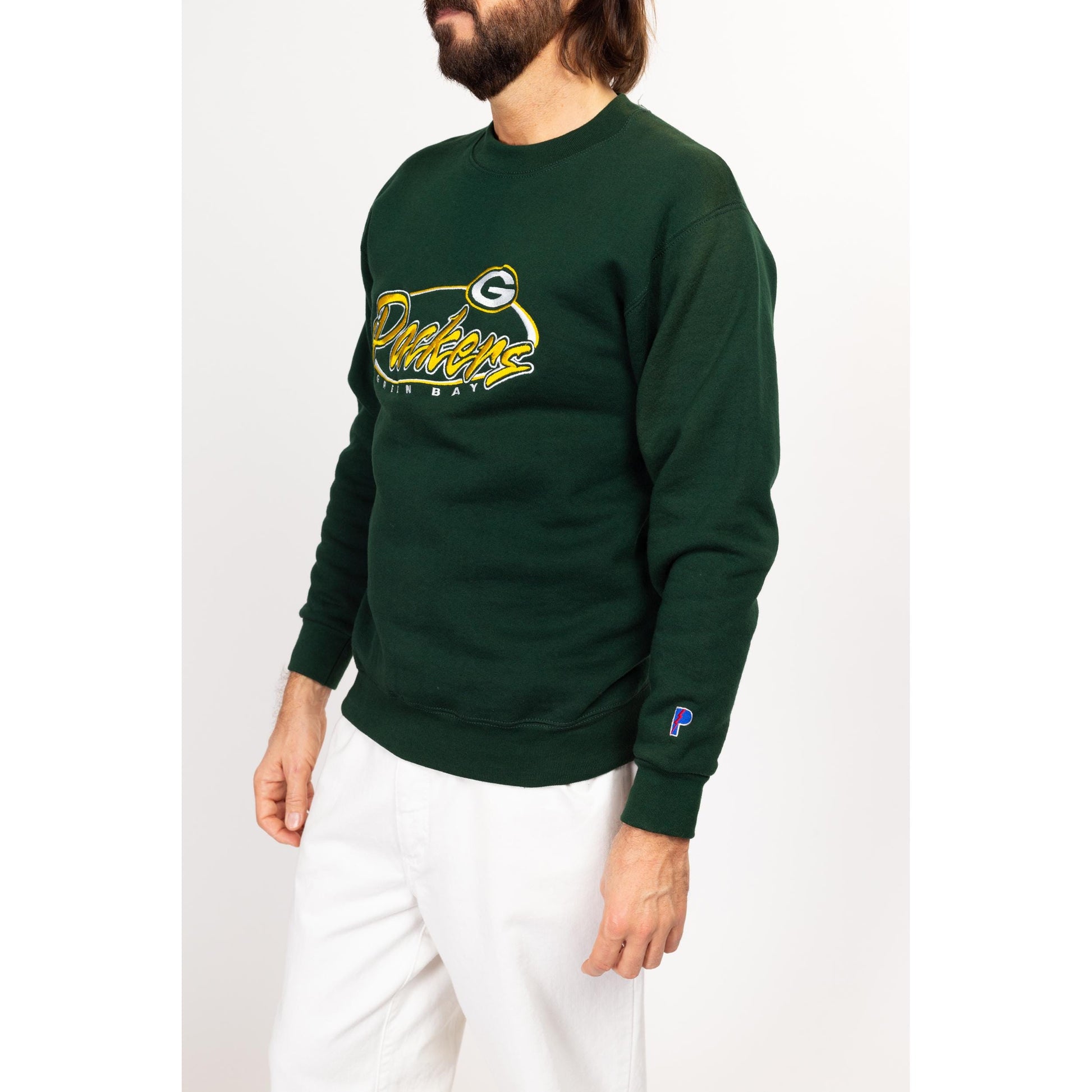 Small 90s Green Bay Packers Sweatshirt NWT | Vintage Deadstock NFL Football Graphic Crewneck Pullover
