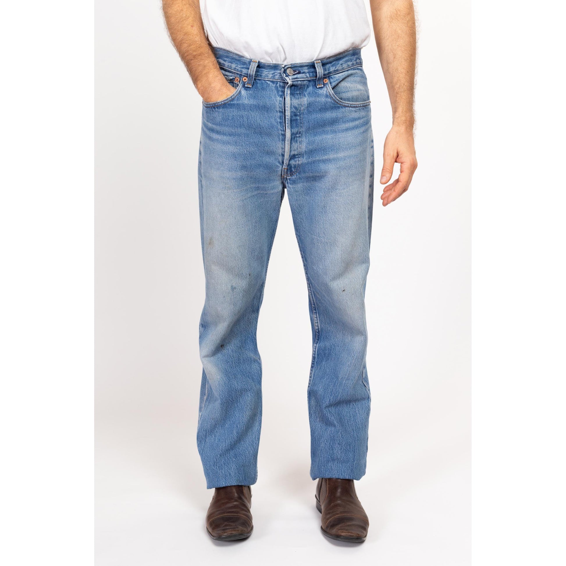 34x34 90s Levis 501 Made In USA Jeans – Flying Apple Vintage