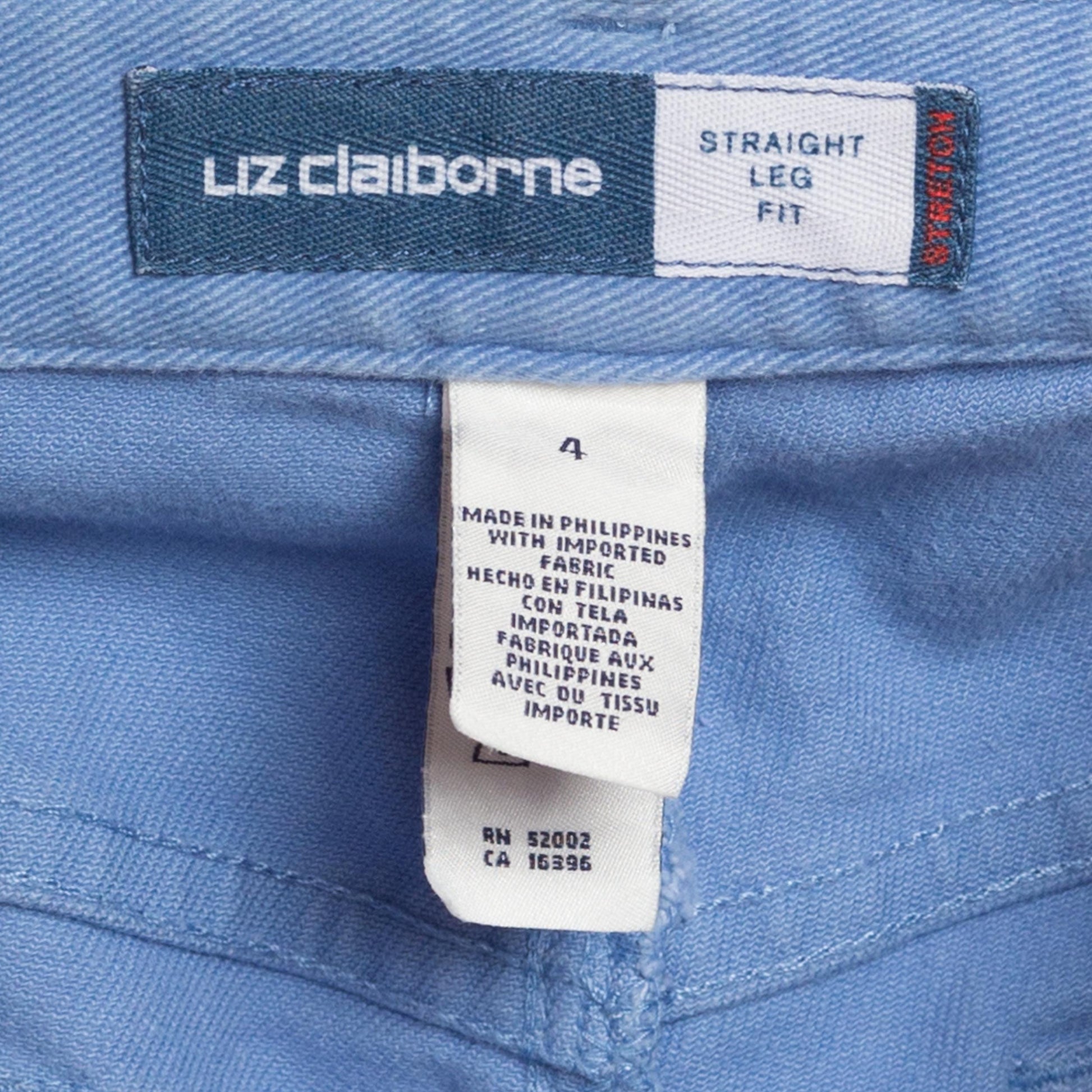 Small 90s Liz Claiborne Periwinkle Mid Rise Soft Jeans | Vintage Blue Denim Straight Leg Pants