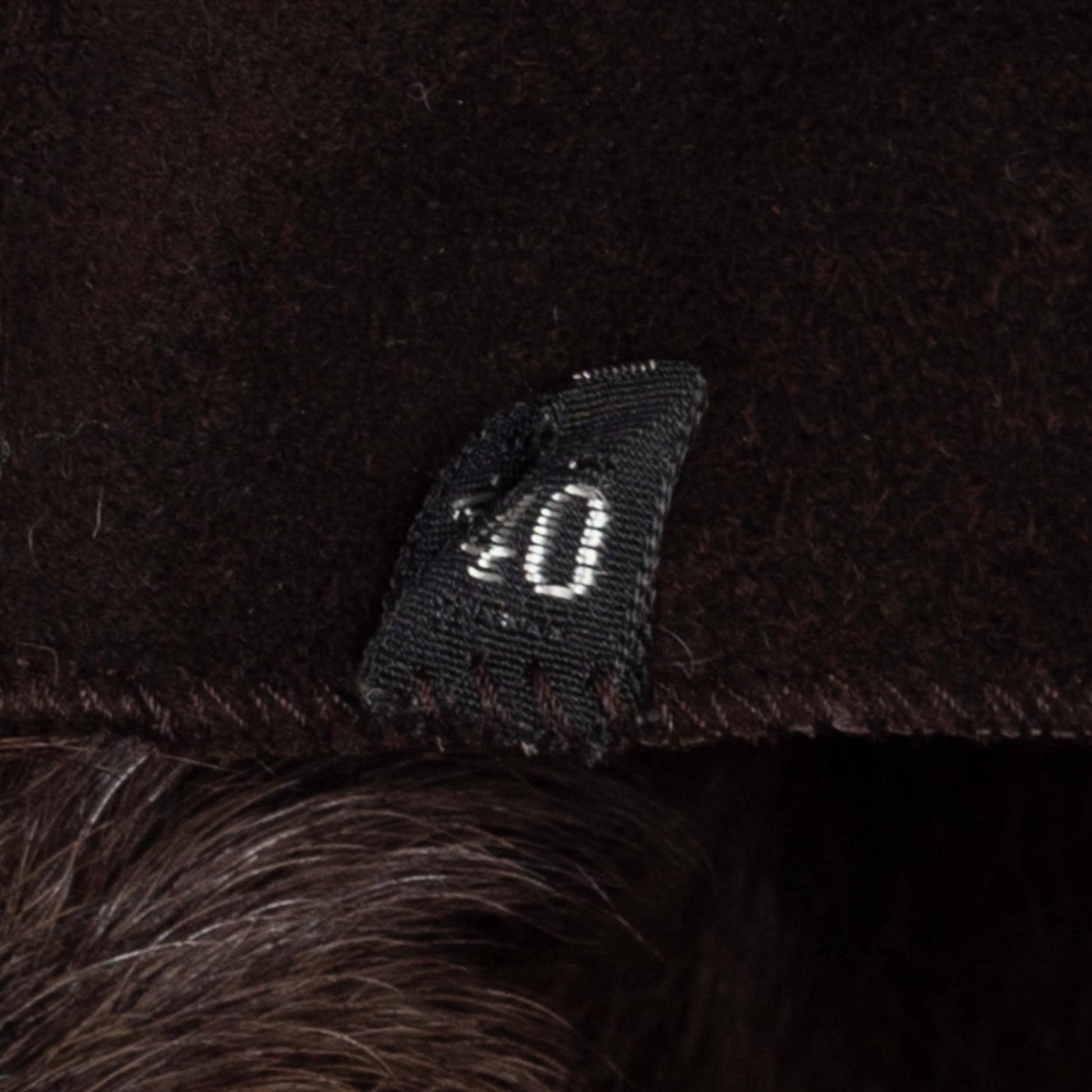 Medium 90s Dark Brown Leather & Fur Reversible Coat | Vintage Patchwork Collared Long Winter Jacket