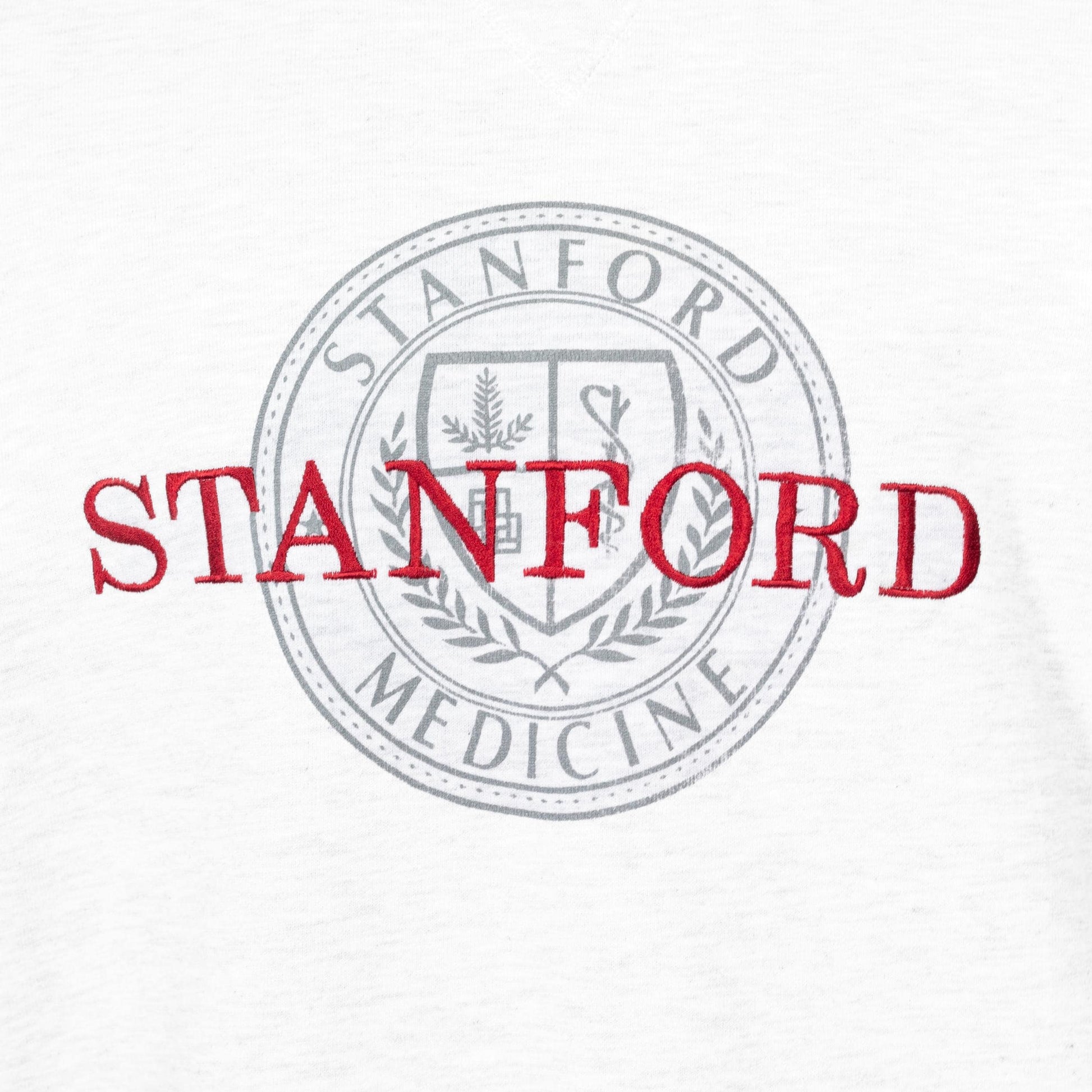 XXL 90s Stanford Medicine V Stitch Sweatshirt | Vintage Russell Athletic Heather Grey Collegiate Pullover Sweater