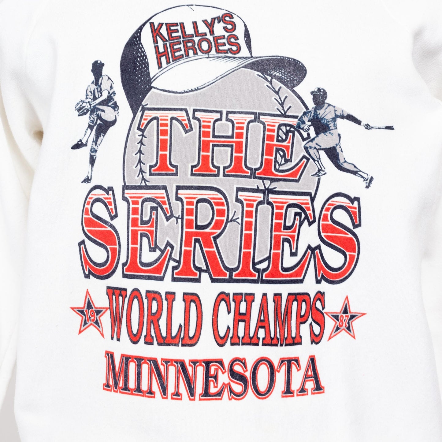 XL 90s Minnesota Twins World Champs Sweatshirt | Vintage MLB Baseball Raglan Sleeve Crewneck Pullover Sweater