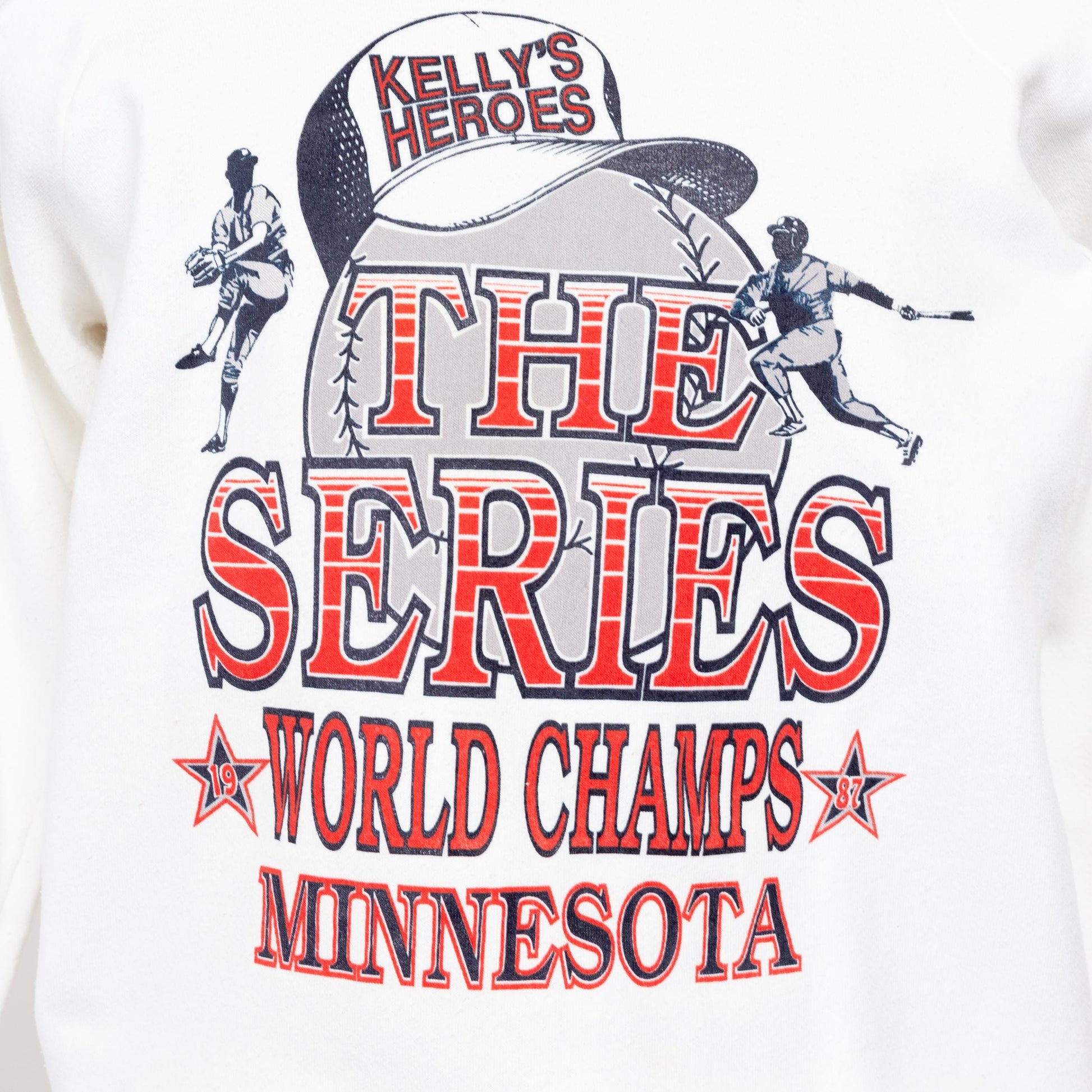XL 90s Minnesota Twins World Champs Sweatshirt | Vintage MLB Baseball Raglan Sleeve Crewneck Pullover Sweater