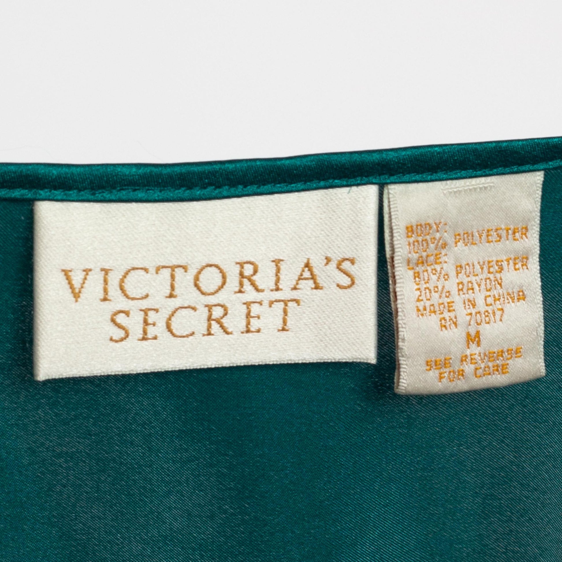 Medium 90s Victoria's Secret Emerald Green Satin Slip Dress | Vintage Low Back Lingerie Mini Chemise Nightie