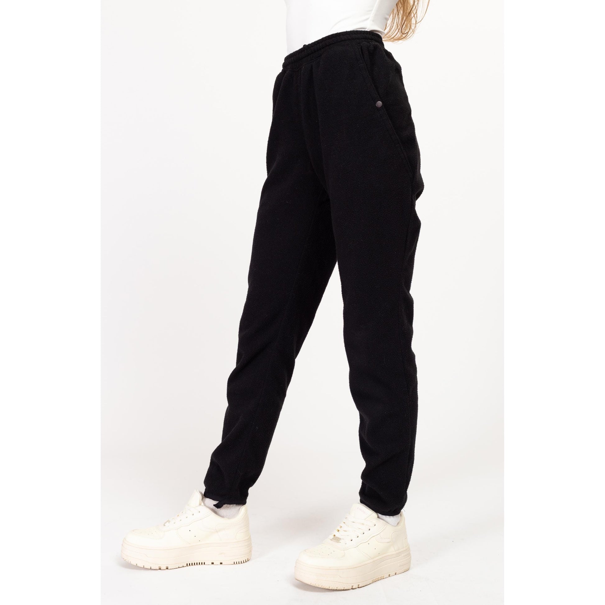 XXS-XS Vintage Patagonia Black Fleece Joggers | Y2K High Waisted Warm Sweatpants