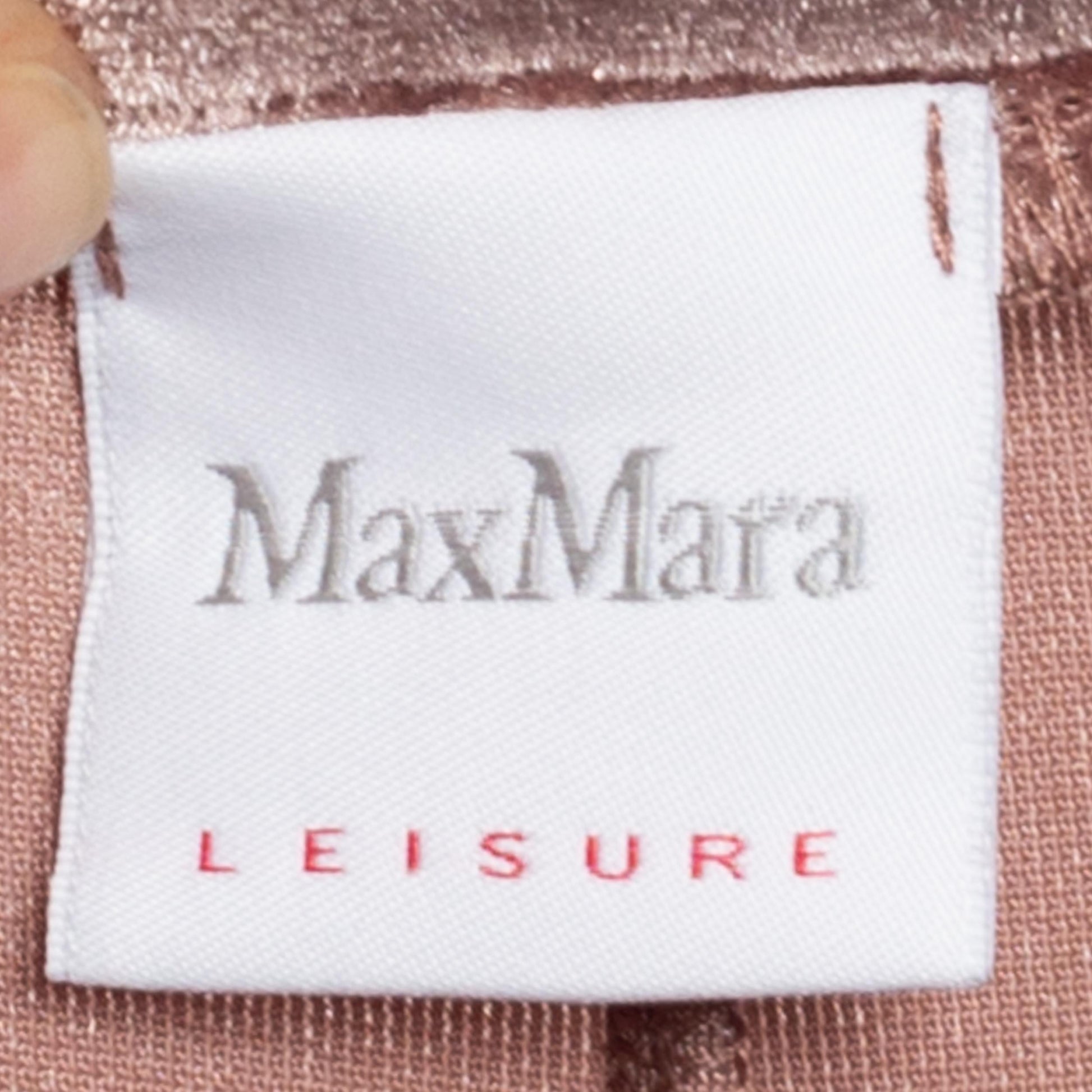 Med-Lrg Max Mara Leisure Dusty Rose Velvet Lounge Pants 26"-32" | Vintage High Waisted Straight Leg Loungewear Trousers