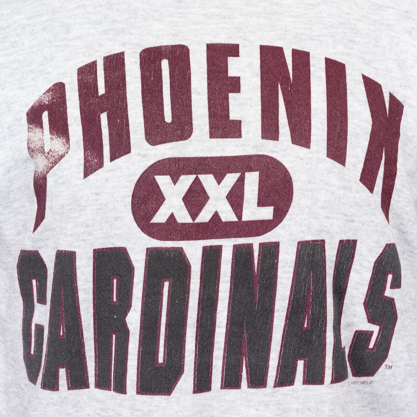 Medium 90s Phoenix Cardinals Sweatshirt | Vintage Heather Grey Logo 7 NFL Football Crewneck Sweater