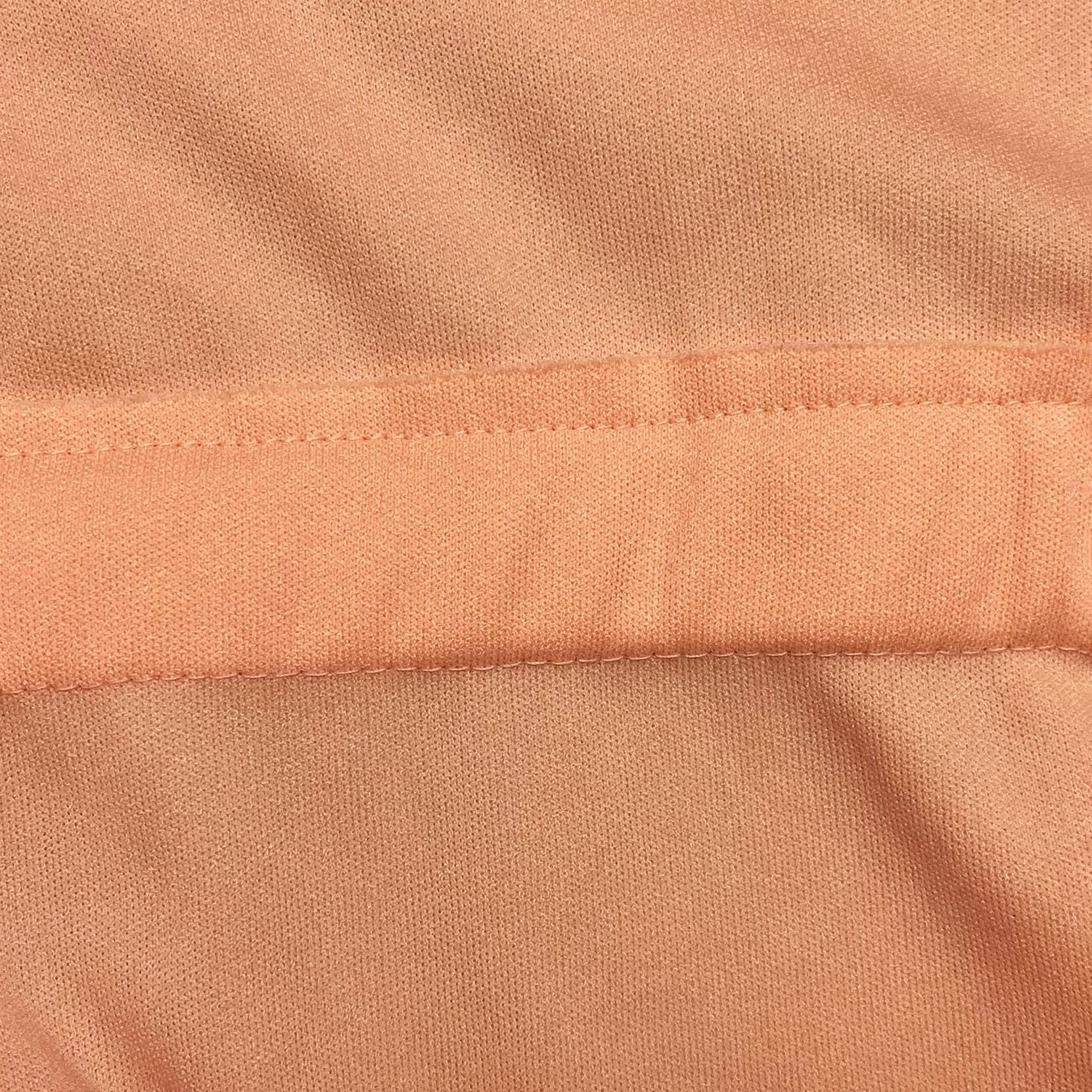 Small 70s Peach Pink Sleeveless Jumpsuit | Retro Vintage Flared Leg Disco Pantsuit