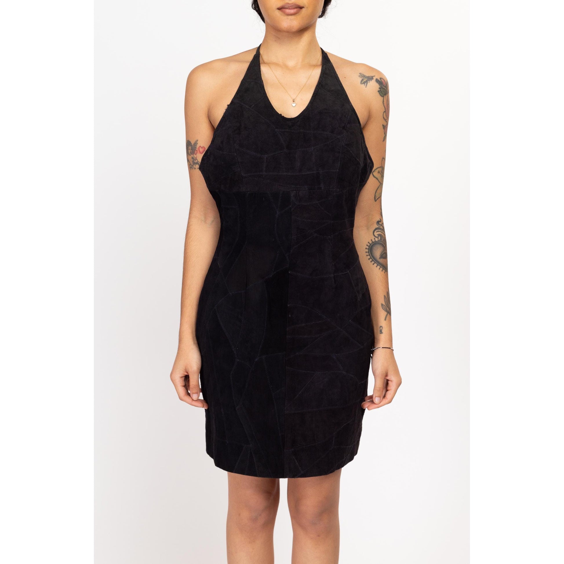 patchwork halter dress European Summer Patchwork Halter Mini Dress Medium