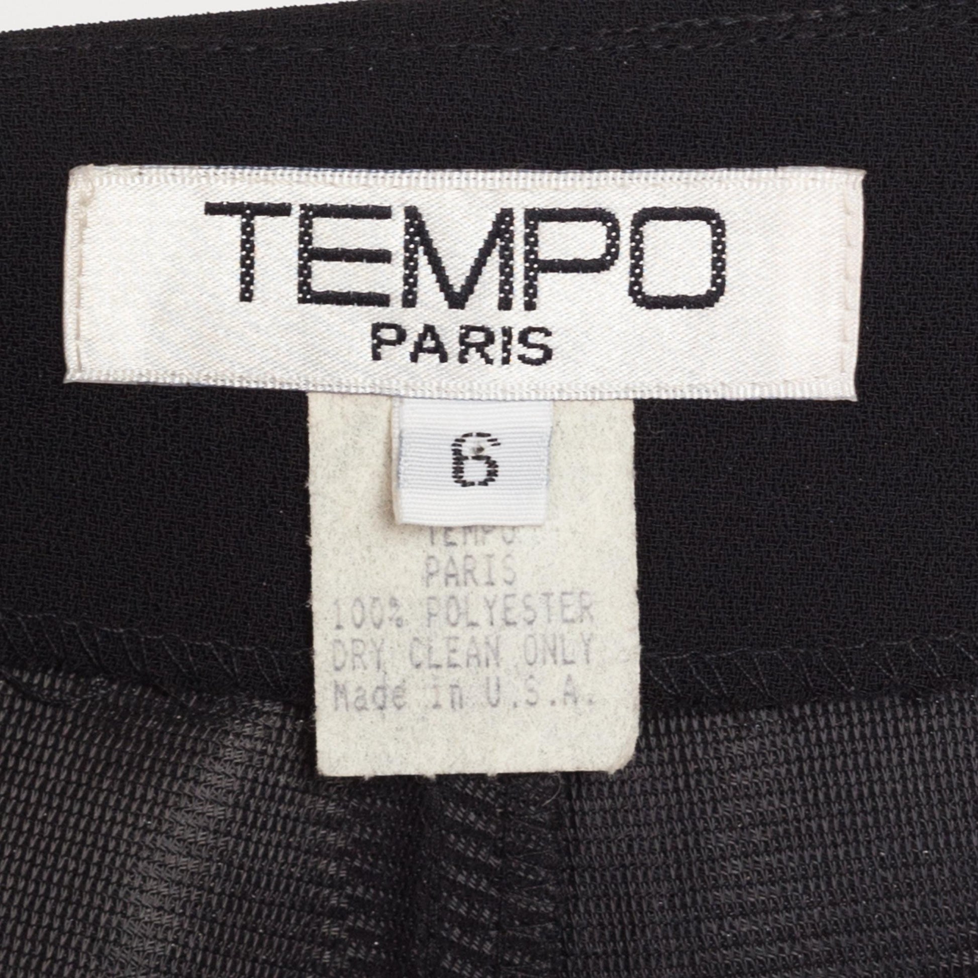 Small 90s Black Split Front Mini Skort 27" | Vintage High Waisted Gold Button Shorts Skirt