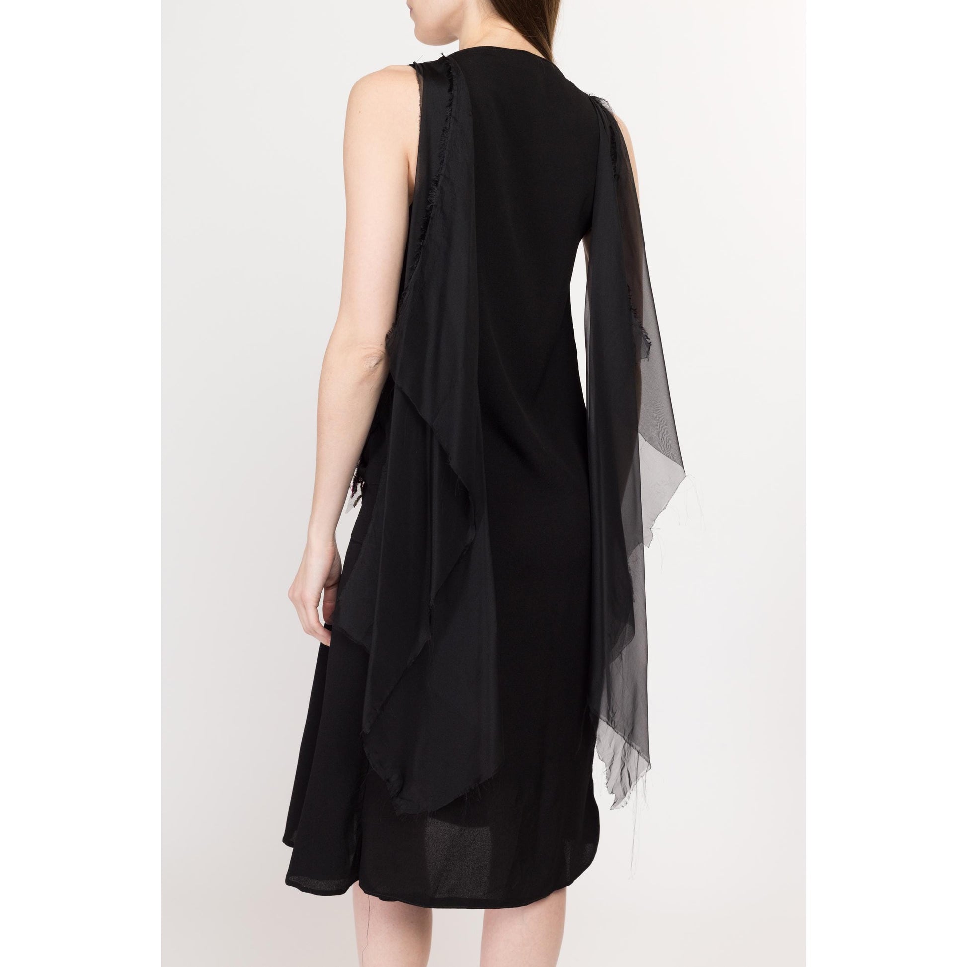 Small Vintage 1920s Style Black Floral Costume Flapper Dress Flying Apple Vintage Small Vintage 1920s Style Black Floral Costume Flapper Dress Flying Apple Vintage