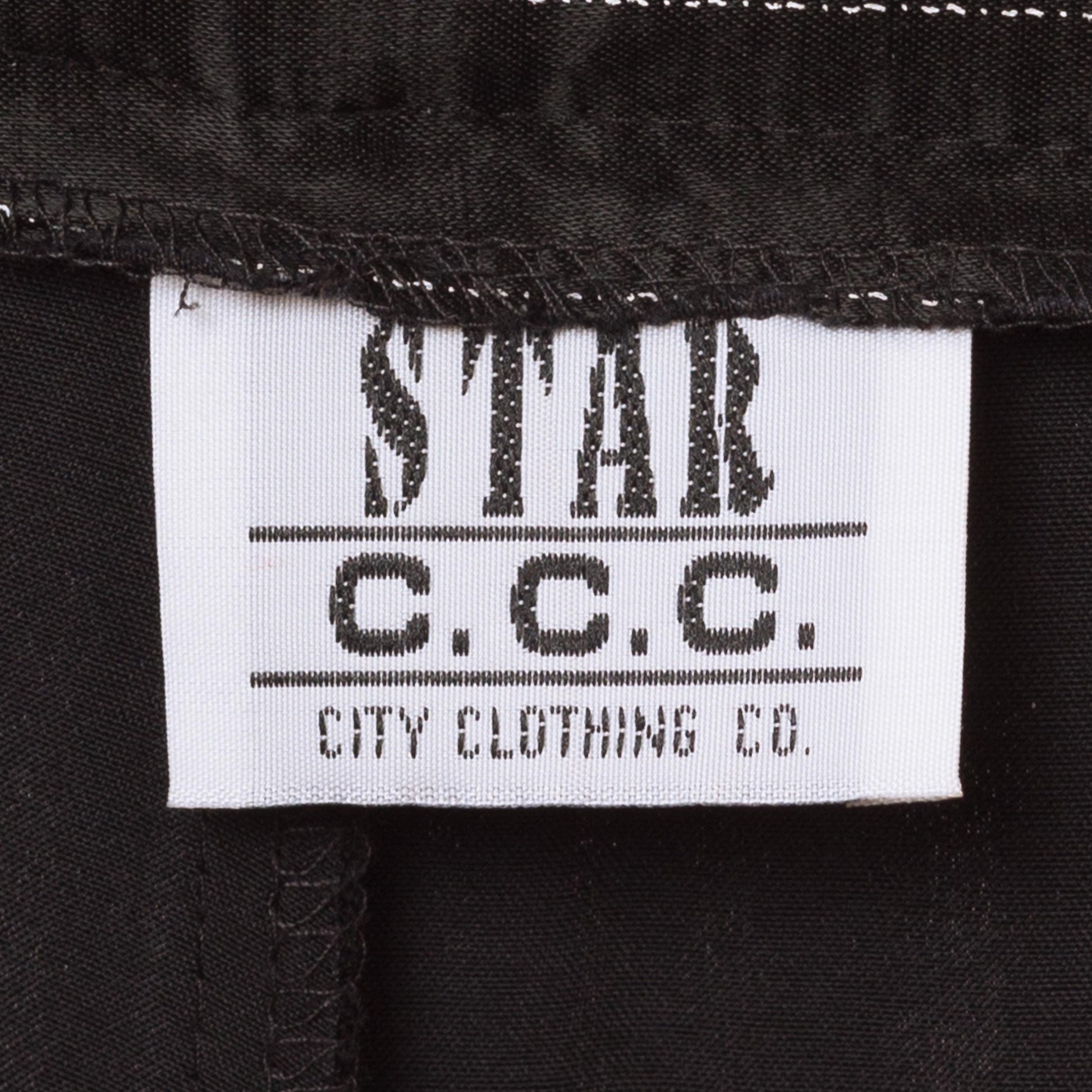 Small 90s Black Pinstriped Satin Straight Leg Trousers 27" | Retro Vintage High Waisted Striped Punk Pants