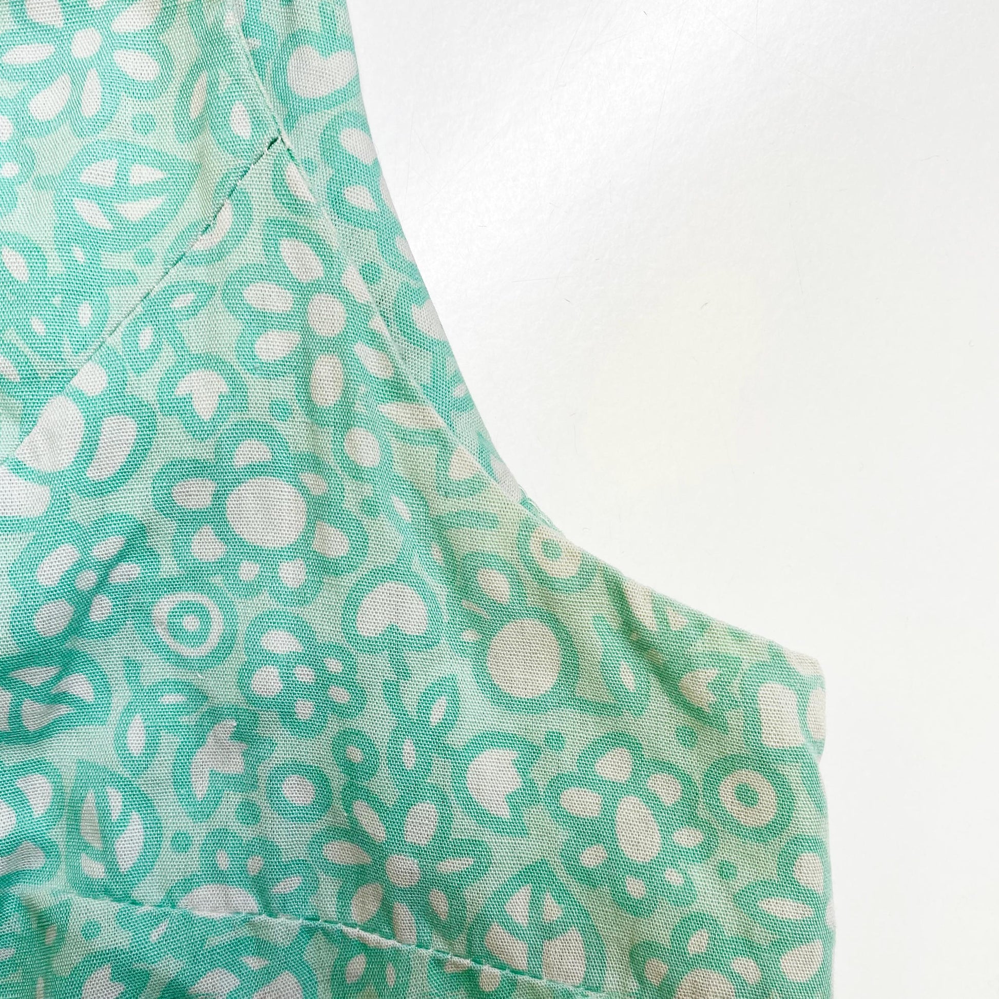 Medium 60s Mint Green Psychedelic Floral Mini Shift Dress Medium 60s Mint Green Psychedelic Floral Mini Shift Dress