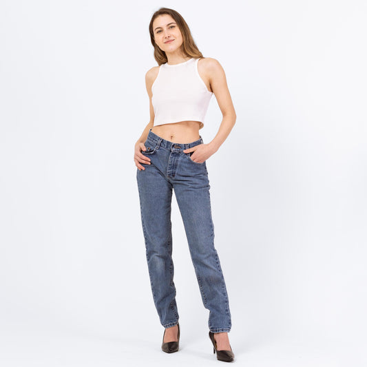 Vintage 90s Lee Mid Rise Stonewash Jeans - Extra Small | Grunge Relaxed Fit Denim Mom Jeans