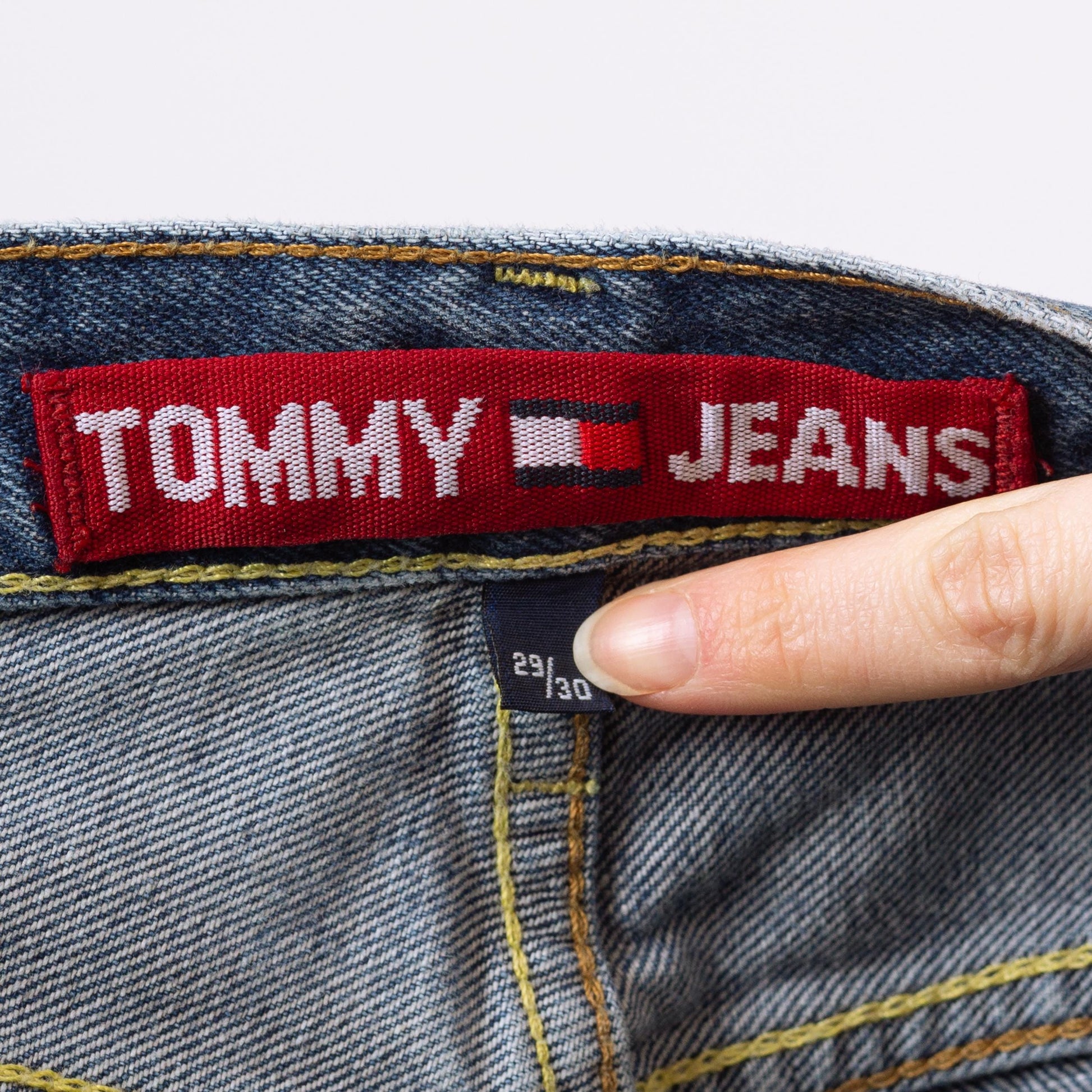 Vintage Y2K Tommy Hilfiger Straight Leg Cutoff Jeans - 30" Waist | 2000s Mid Rise Baggy Jeans, Grunge Boyfriend Jeans, 90s Dad Jeans