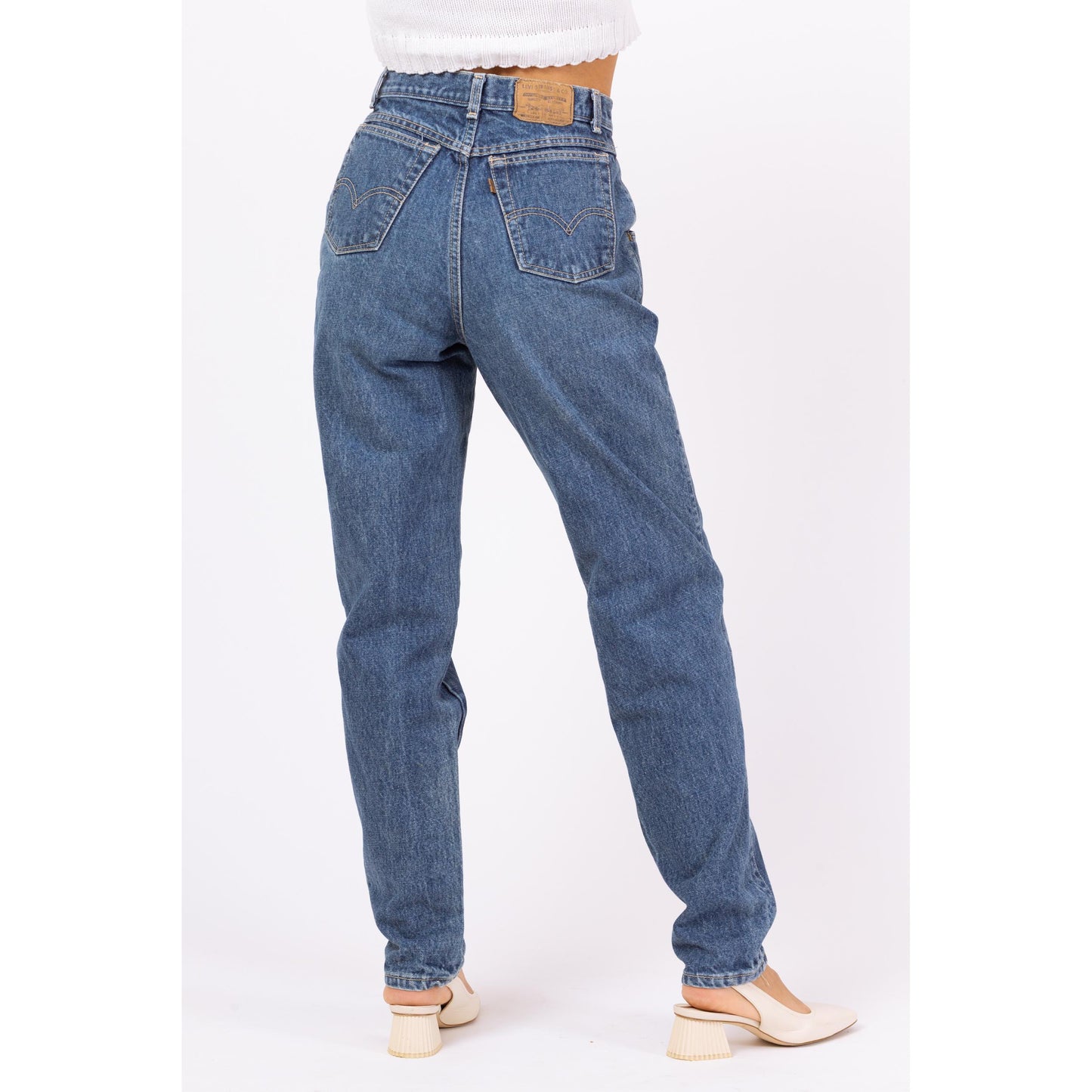Vintage 80s Levis Double Yoke Western Jeans - 26.5" Waist | Levi's High Waisted Jeans, 80s Baggy Fit Mom Jeans