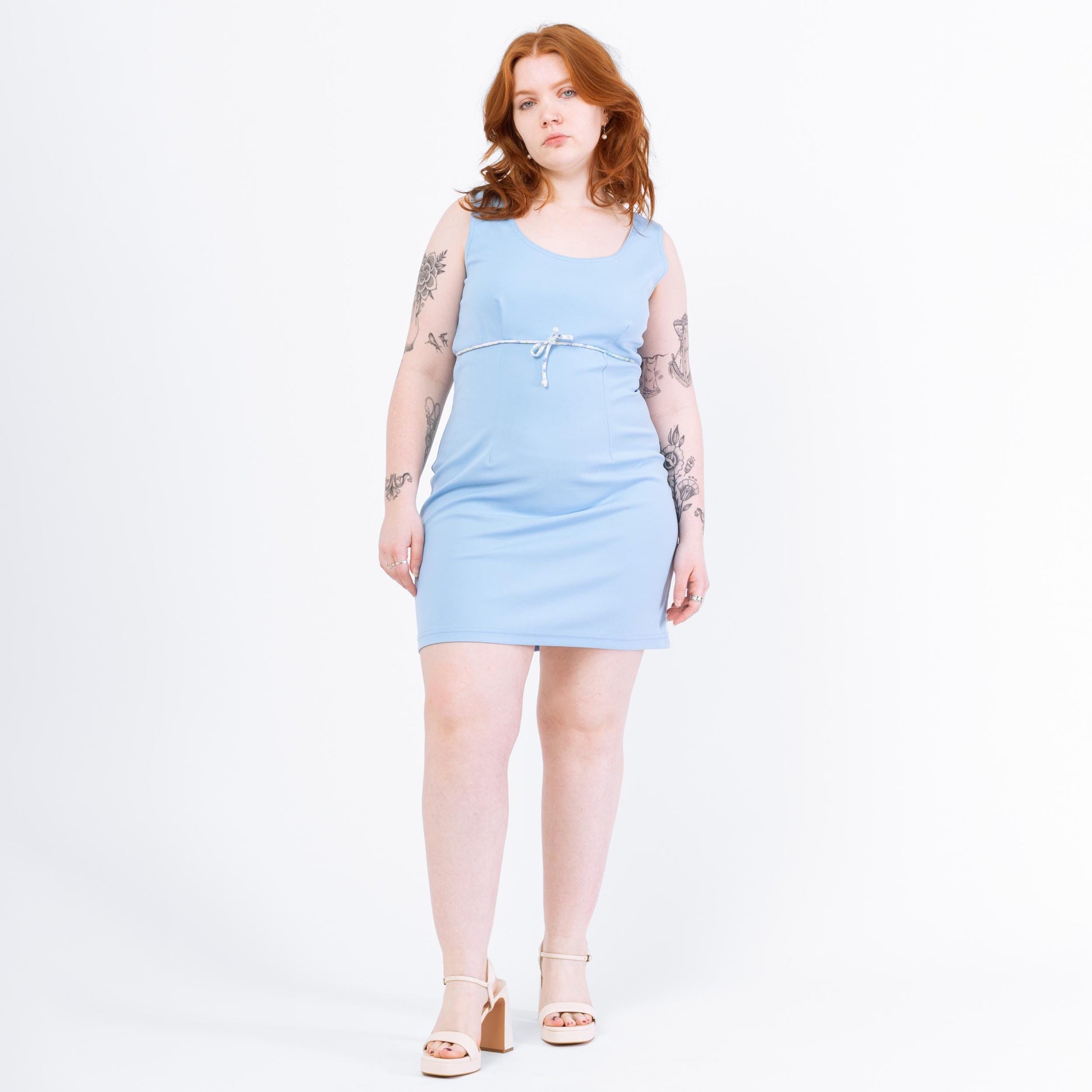 Vintage 90s Girly Mod Baby Blue Mini Dress - Large Flying Apple Vintage Vintage 90s Girly Mod Baby Blue Mini Dress - Large Flying Apple Vintage