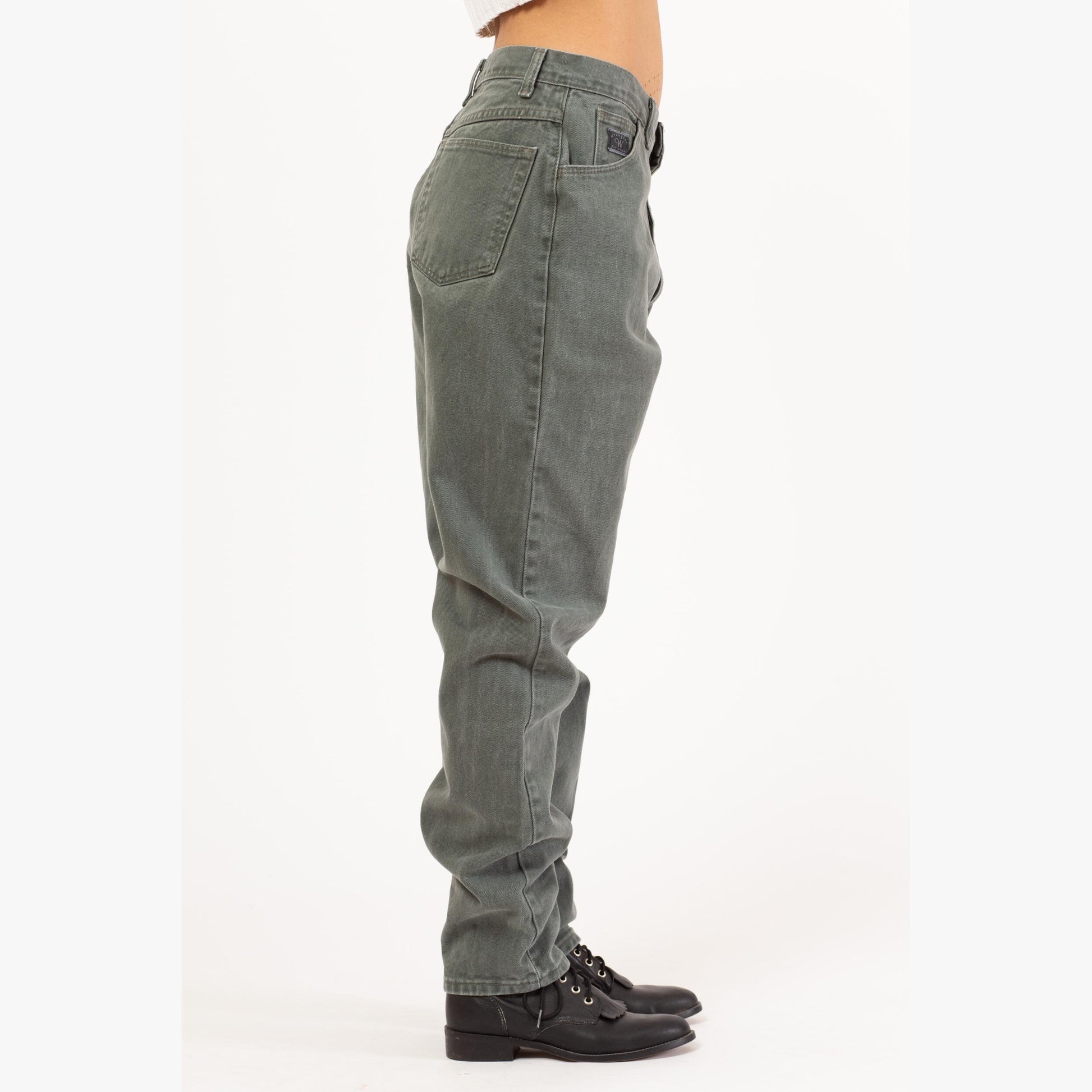 Vintage 90s Wrangler Soft Sage Green High Waisted Jeans - 29.5“ Waist | Vintage Denim Tapered Leg Mom Jeans