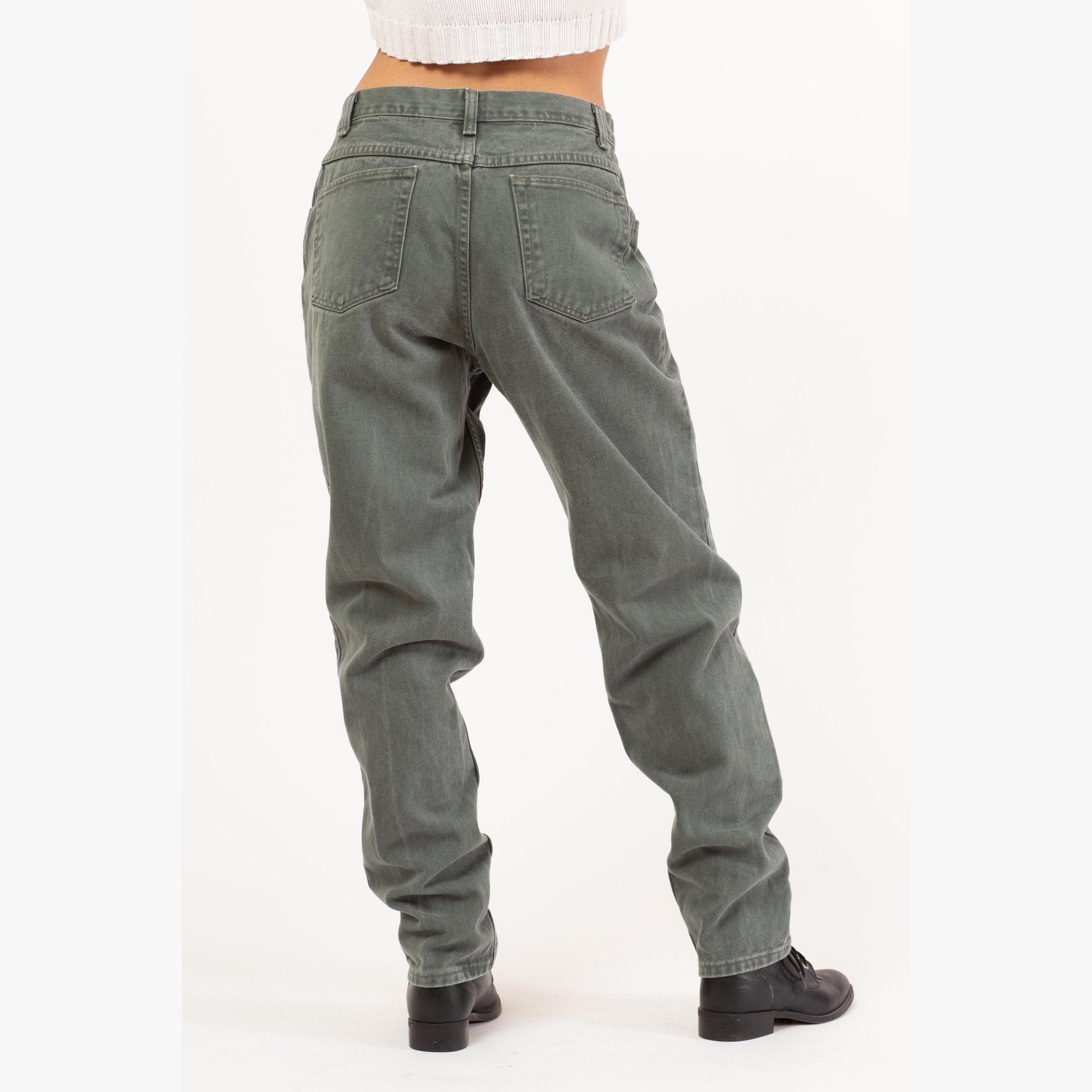 Vintage 90s Wrangler Soft Sage Green High Waisted Jeans - 29.5“ Waist | Vintage Denim Tapered Leg Mom Jeans