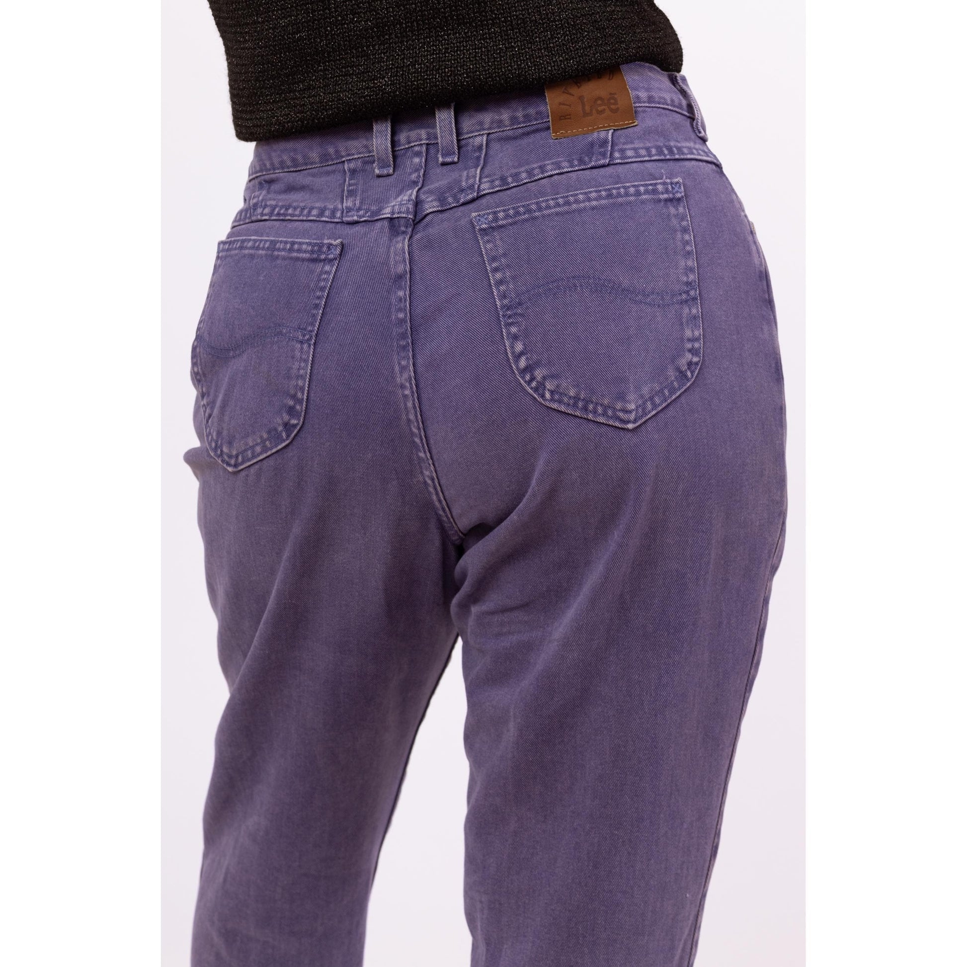 Vintage 90s Purple Lee Jeans - 20W, 38" Waist | High Waisted Tapered Leg Soft Cotton Denim Mom Jeans
