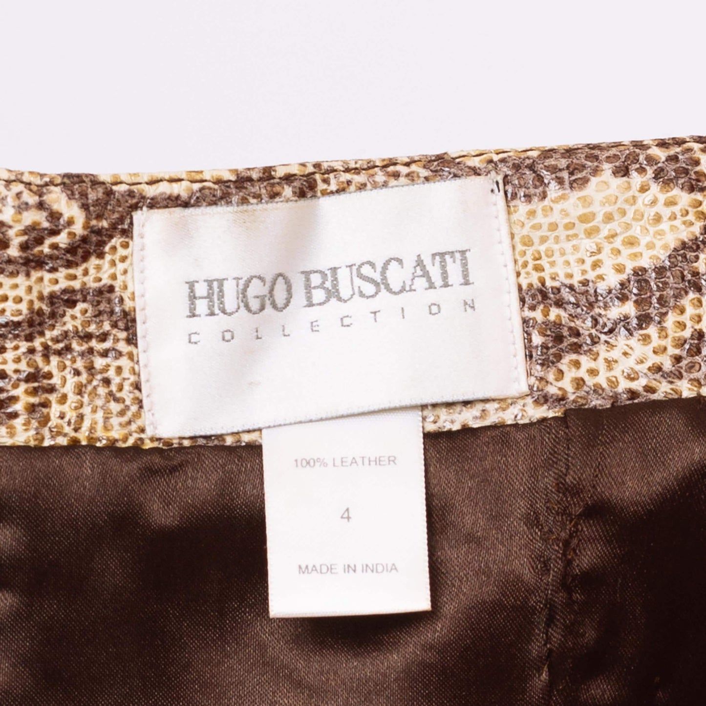 Vintage Y2K Hugo Buscati Snakeskin Leather Mini Dress - Small, Size 4 | Strapless Cocktail Dress, Sexy 2000s Bodycon Club Dress