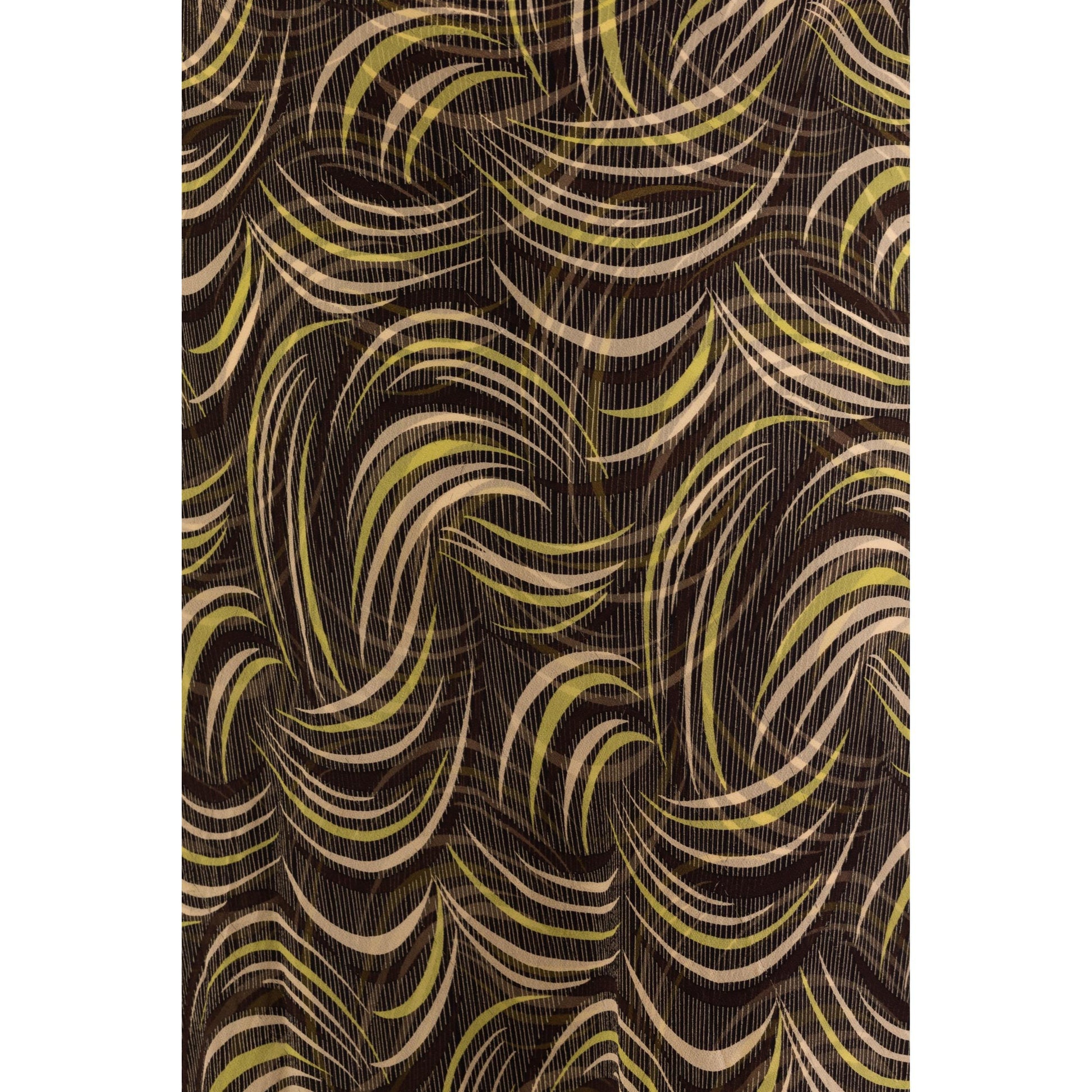 Vintage Y2K Black & Green Silk Abstract Print Maxi Skirt - Extra Large, Size 16 | Bias Cut Sheer Overlay Flowy Skirt