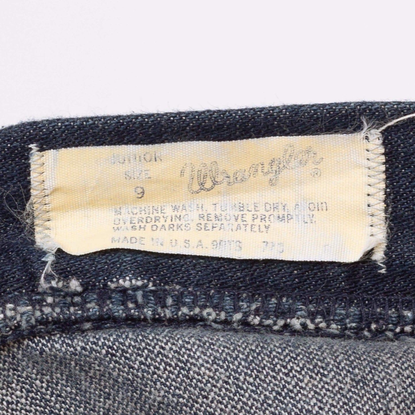 Vintage 70s Wrangler Dark Wash Western Jeans - Small | 1970s High Waisted Jeans, Straight Leg Denim