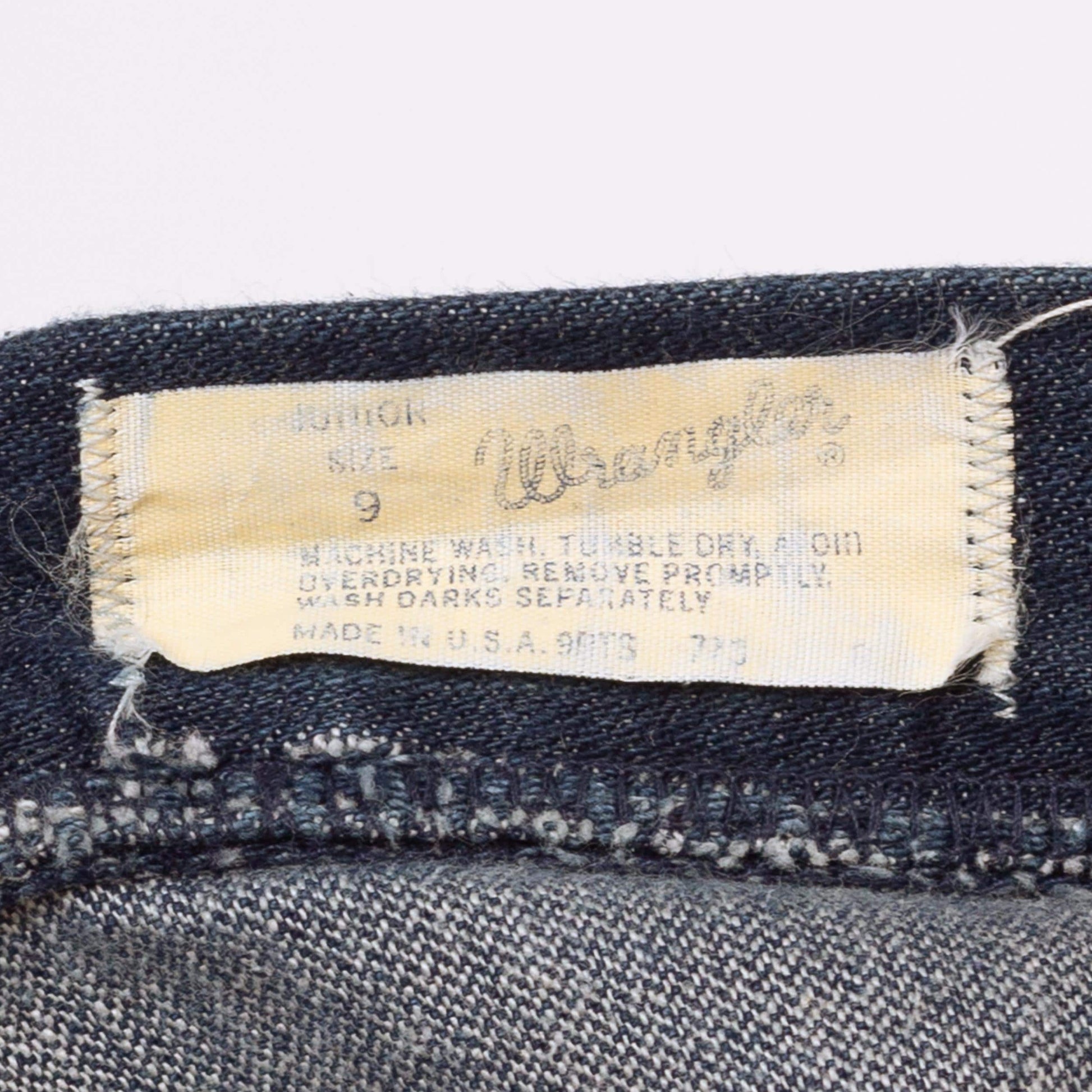 Vintage 70s Wrangler Dark Wash Western Jeans - Small | 1970s High Waisted Jeans, Straight Leg Denim