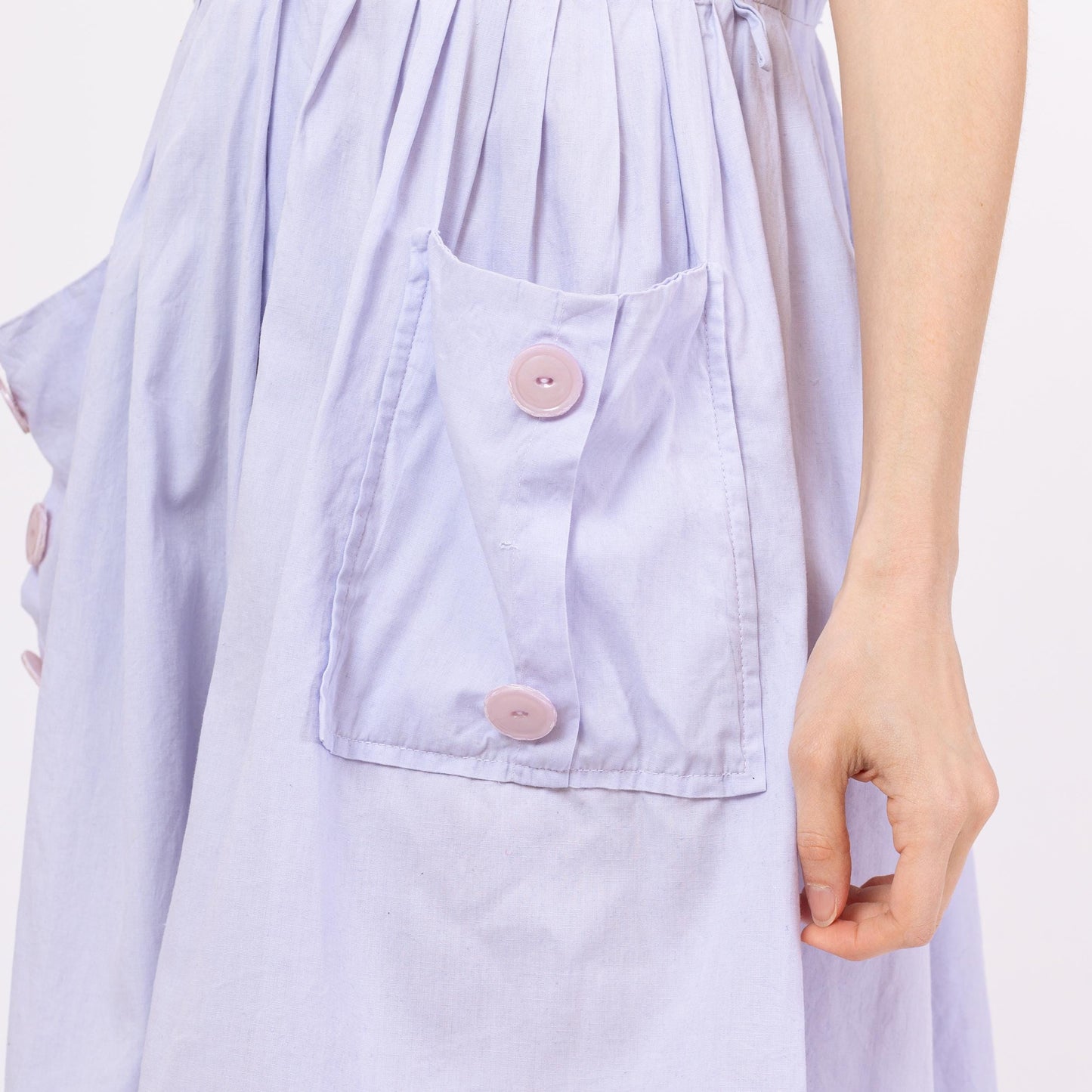 Vintage 40s 50s Pastel Purple Novelty Embroidered Horse Shirtdress - Medium | Retro Short Sleeve Knee Length Shirtwaist Midi Pocket Dress