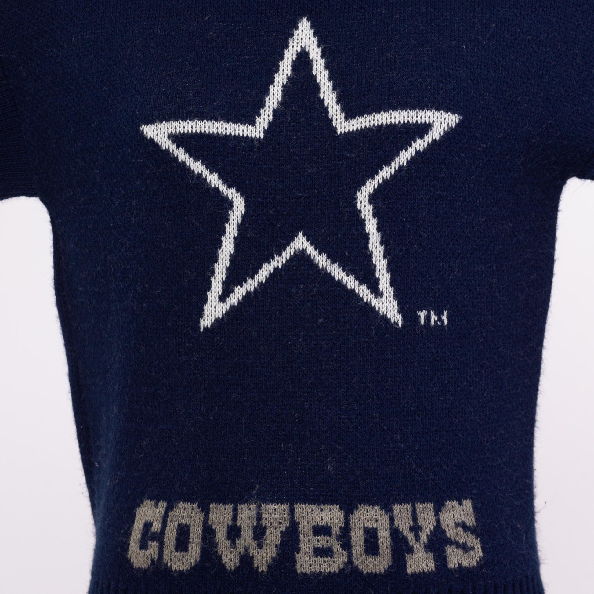 Vintage 80s Dallas Cowboys NFL Sweater - Small to Medium | Unisex Football Varsity Stripe Navy Blue Knit Pullover