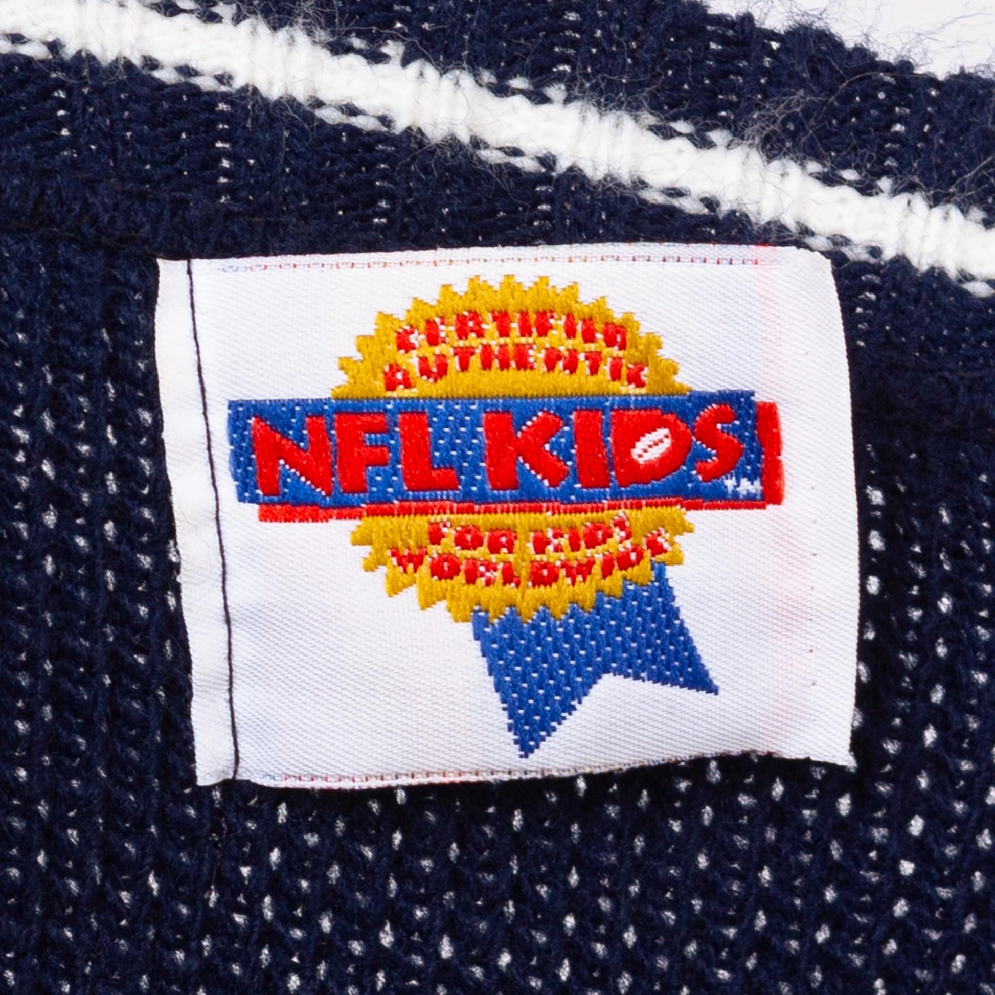 Vintage 80s Dallas Cowboys NFL Sweater - Small to Medium | Unisex Football Varsity Stripe Navy Blue Knit Pullover