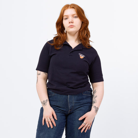 Vintage 80s Princeton University Navy Blue Polo Shirt - Large | College Apparel, Champion Collegiate Clothing, Short Sleeve Collared Top