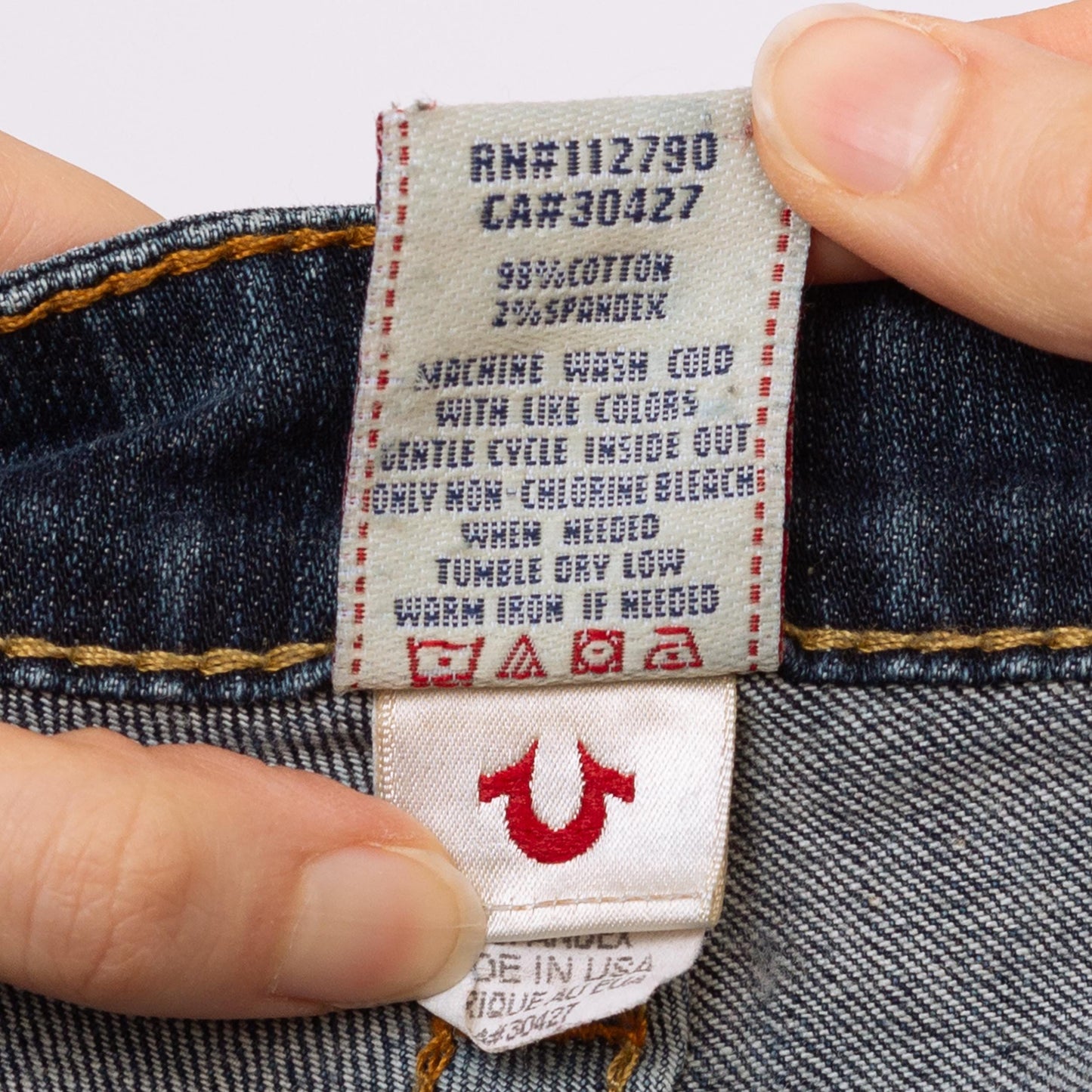 Vintage Y2K True Religion Billy Low Rise Bootcut Jeans - Extra Small | 2000s Dark Wash Denim Skinny Jeans