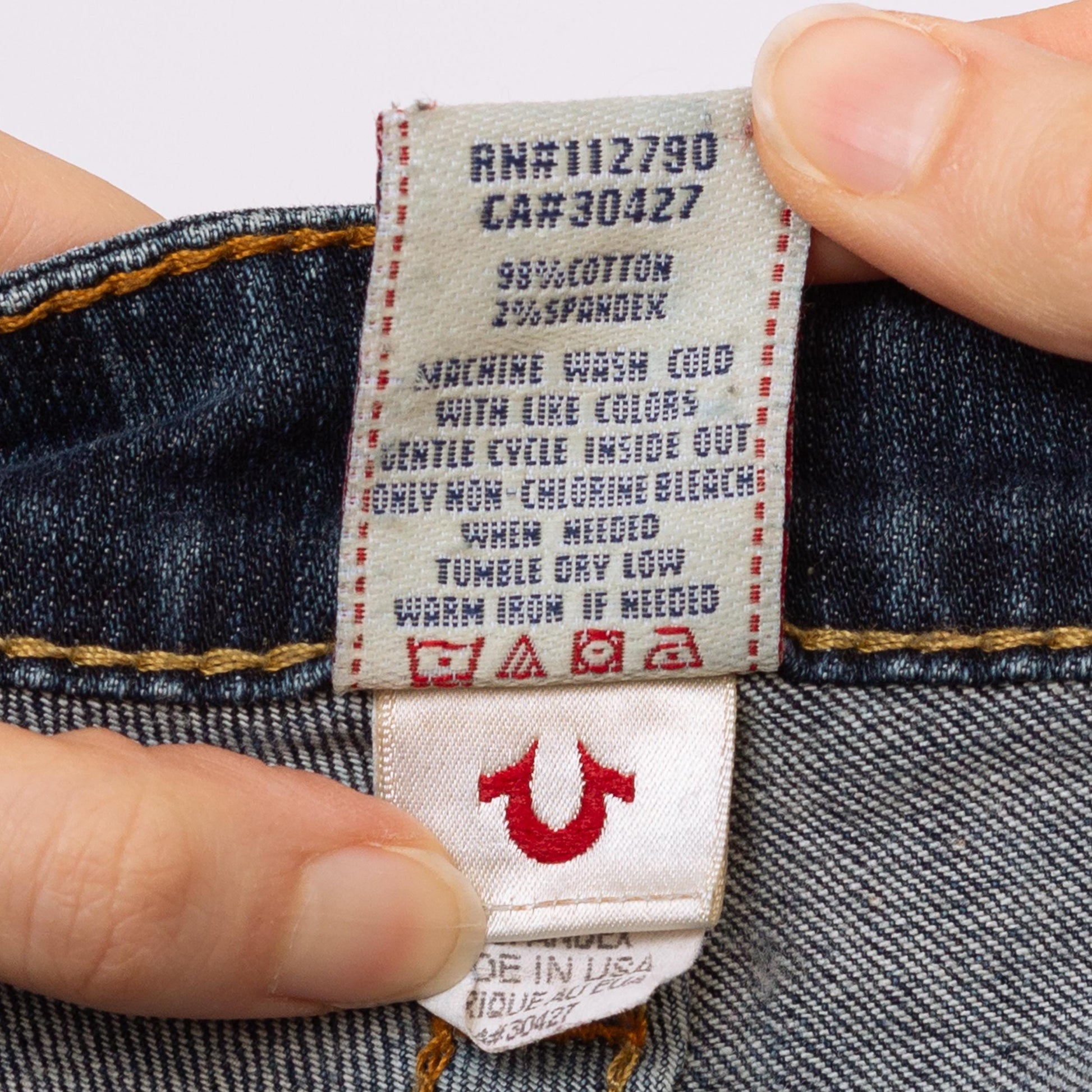 Vintage Y2K True Religion Billy Low Rise Bootcut Jeans - Extra Small | 2000s Dark Wash Denim Skinny Jeans