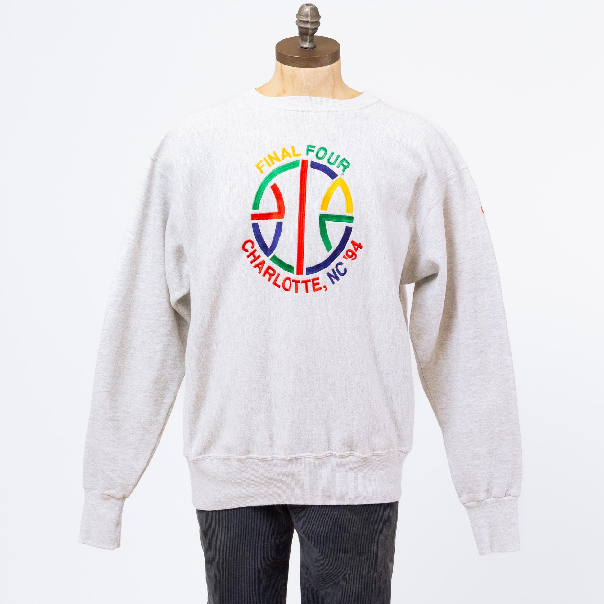 3 Vintage 90s NCAA Basketball Final Four Charlotte NC Sweatshirt - XXL | 1994 College Basketball Nike Athletic March Madness Crewneck