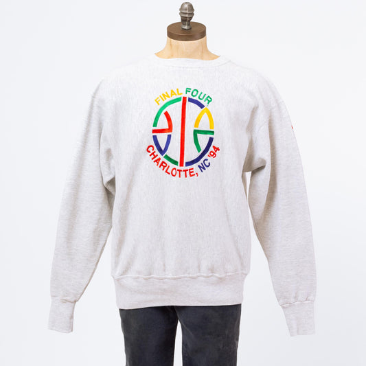 3 Vintage 90s NCAA Basketball Final Four Charlotte NC Sweatshirt - XXL | 1994 College Basketball Nike Athletic March Madness Crewneck