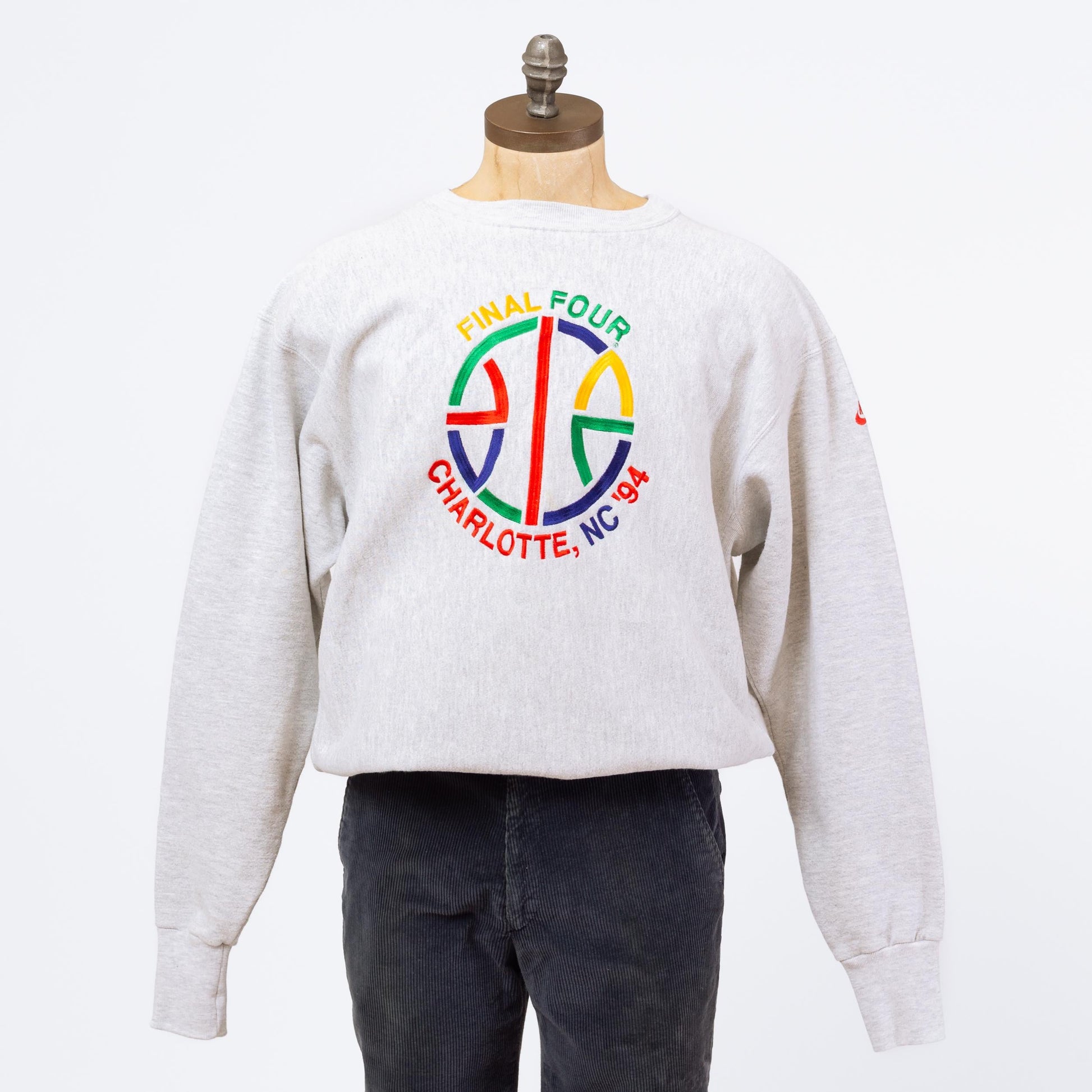 3 Vintage 90s NCAA Basketball Final Four Charlotte NC Sweatshirt - XXL | 1994 College Basketball Nike Athletic March Madness Crewneck